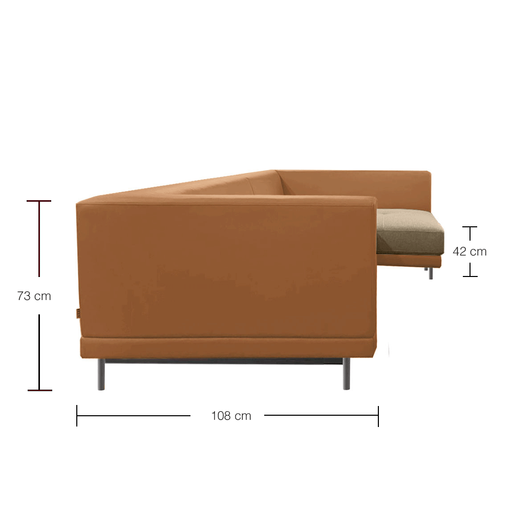 Stylish Hemlock Duo Right Chaise Sofa - Modern Sectional Couch for Living Room, Lounge & Home Theater Comfort