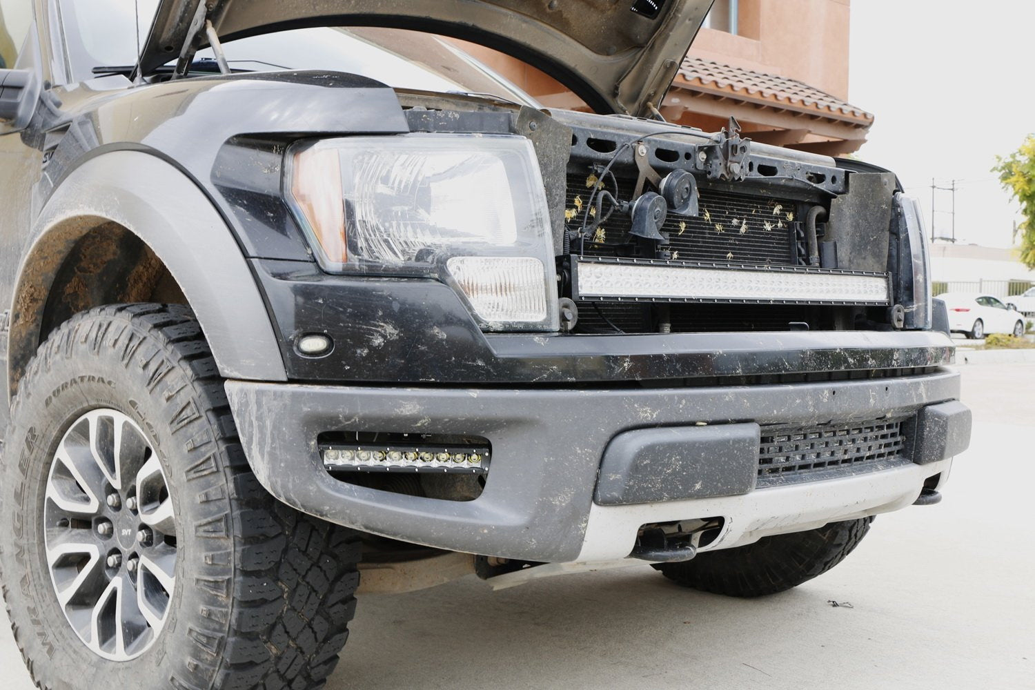 240W 40-Inch LED Light Bar with Behind Grille Mount Bracket for 2009-2014 Ford F150 & Raptor - Off-Road Lighting for Trucks, Hunting, Camping & Night Driving