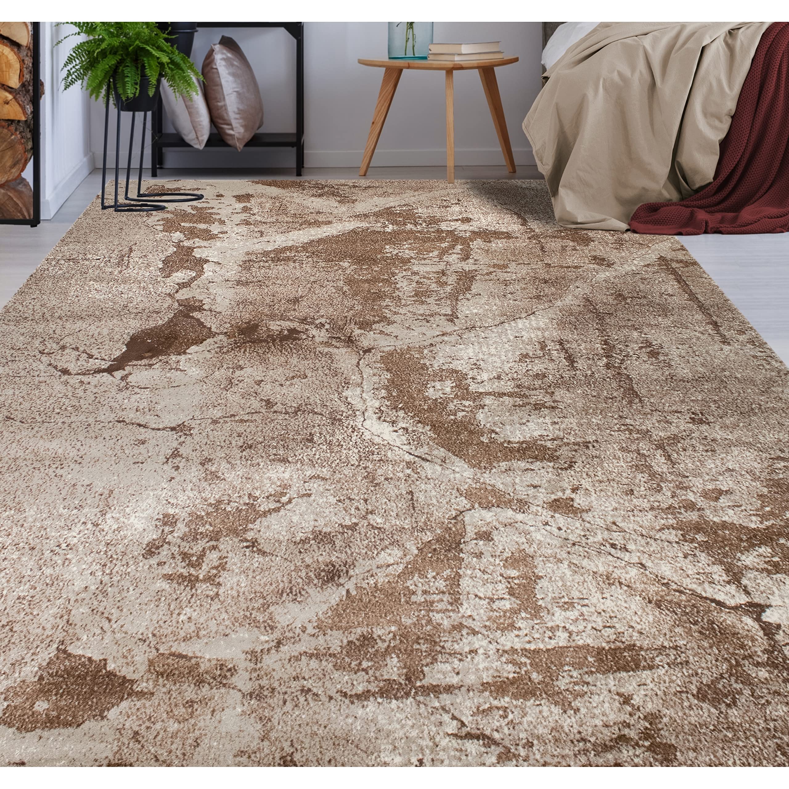 Noori Lagoon Harold Ivory/Brown Area Rug 2'7