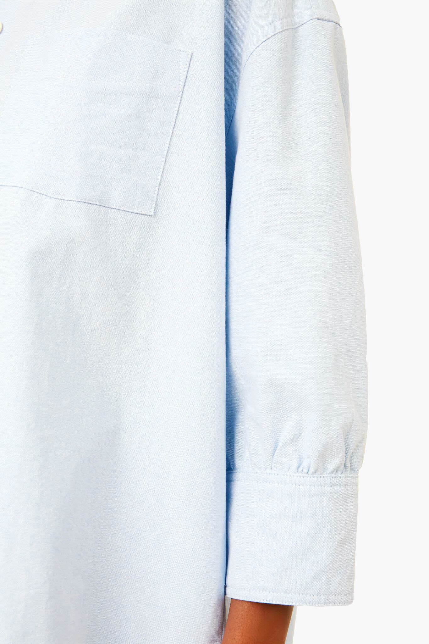 Blue Oxford Adair Boyfriend Shirt for Women - Casual Button Down Long Sleeve Shirt - Perfect for Office, Date Night & Everyday Wear