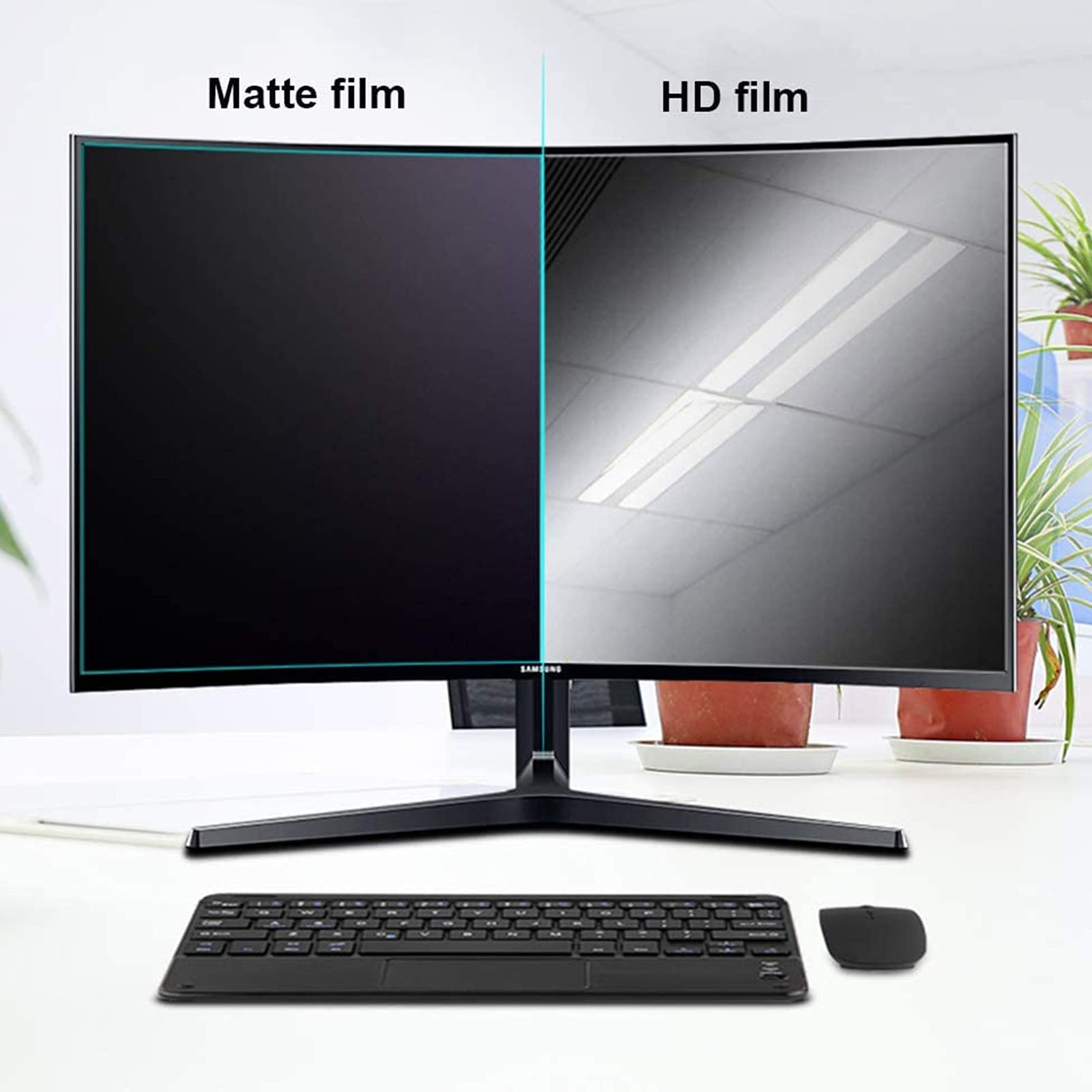 Anti-Glare Screen Protector for 27-75 Inch Computer Monitors | HD PET Film with Anti-Blue Light & Anti-Reflective Coating (47 Inch/1044x590mm) - Perfect for Office, Gaming & Home Theater Use