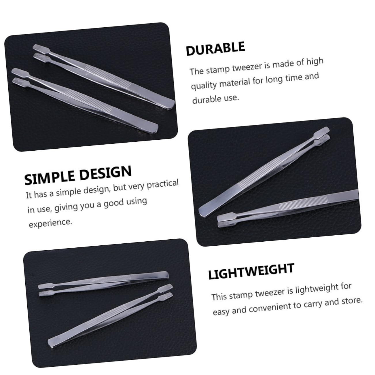 3pcs Stainless Steel Eyelash Tweezers Set - Professional False Eyelash Applicator & Nail Sticker Tool - Precise Lash Extension Tweezers for Salon & Home Use - Durable Beauty Accessories for Makeup Artists & DIY Enthusiasts
