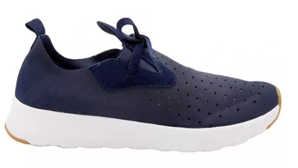 Women's Gizmo Perforated Sneakers - Breathable Navy Blue Casual Shoes Size 7 | Comfortable Walking Shoes for Women | Perfect for Gym, Running & Everyday Wear