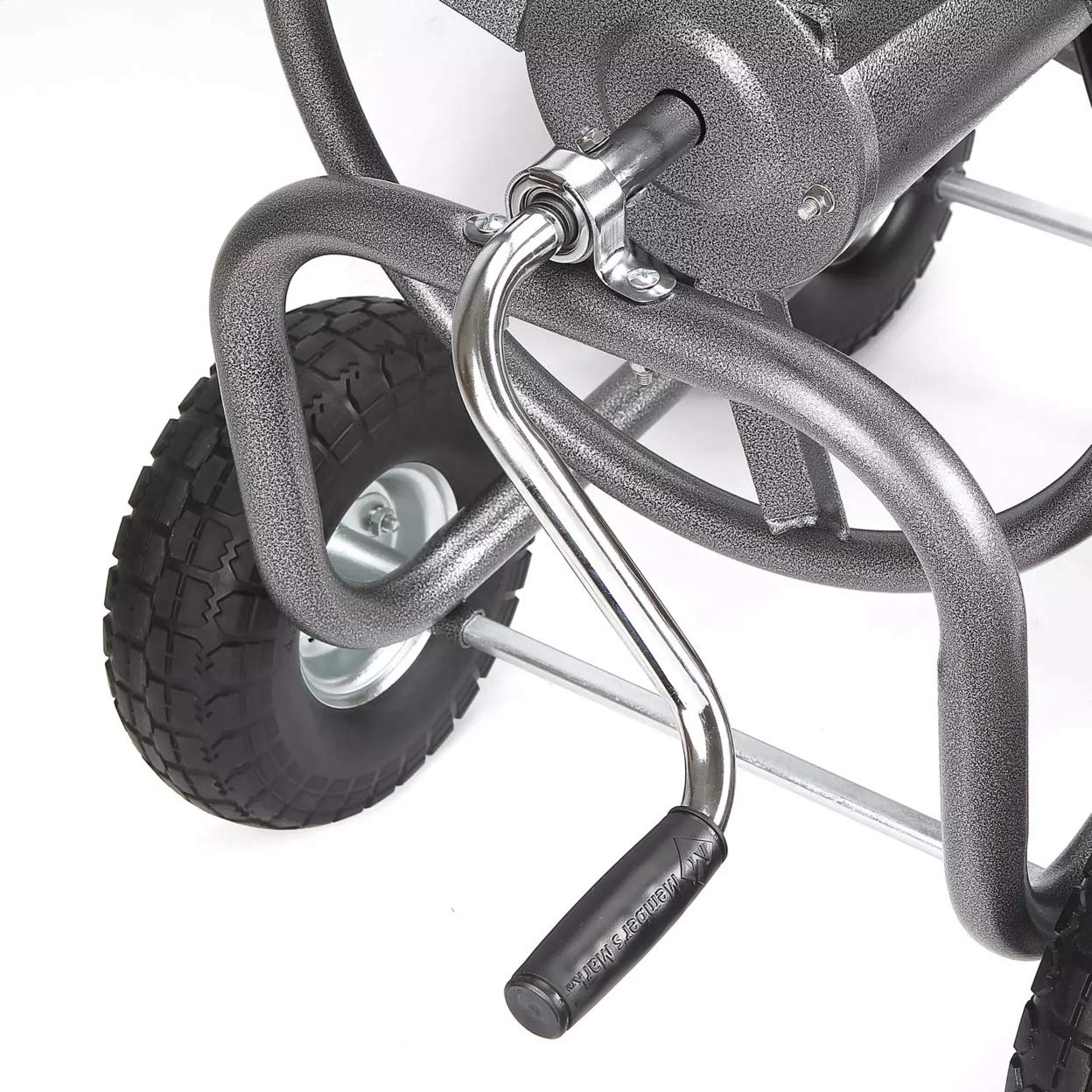Member's Mark Heavy-Duty Hose Reel Cart with Steel Basket - Perfect for Garden Watering, Car Washing & Outdoor Cleaning