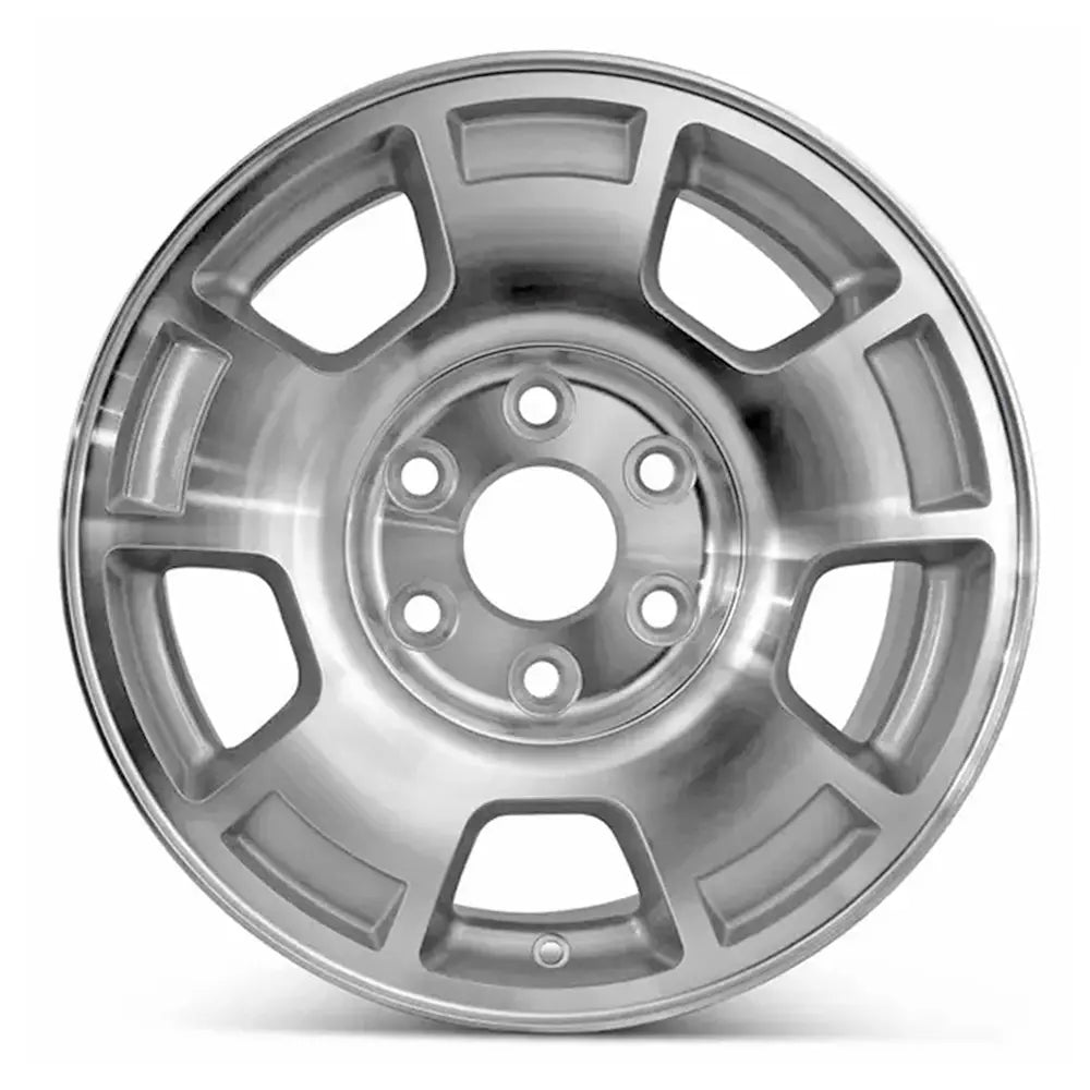 17 Inch Chevy Truck Wheel Replacement - Machined Silver Replica Rim 5299-9596050 | Durable Alloy Wheels for Off-Road & Highway Driving
