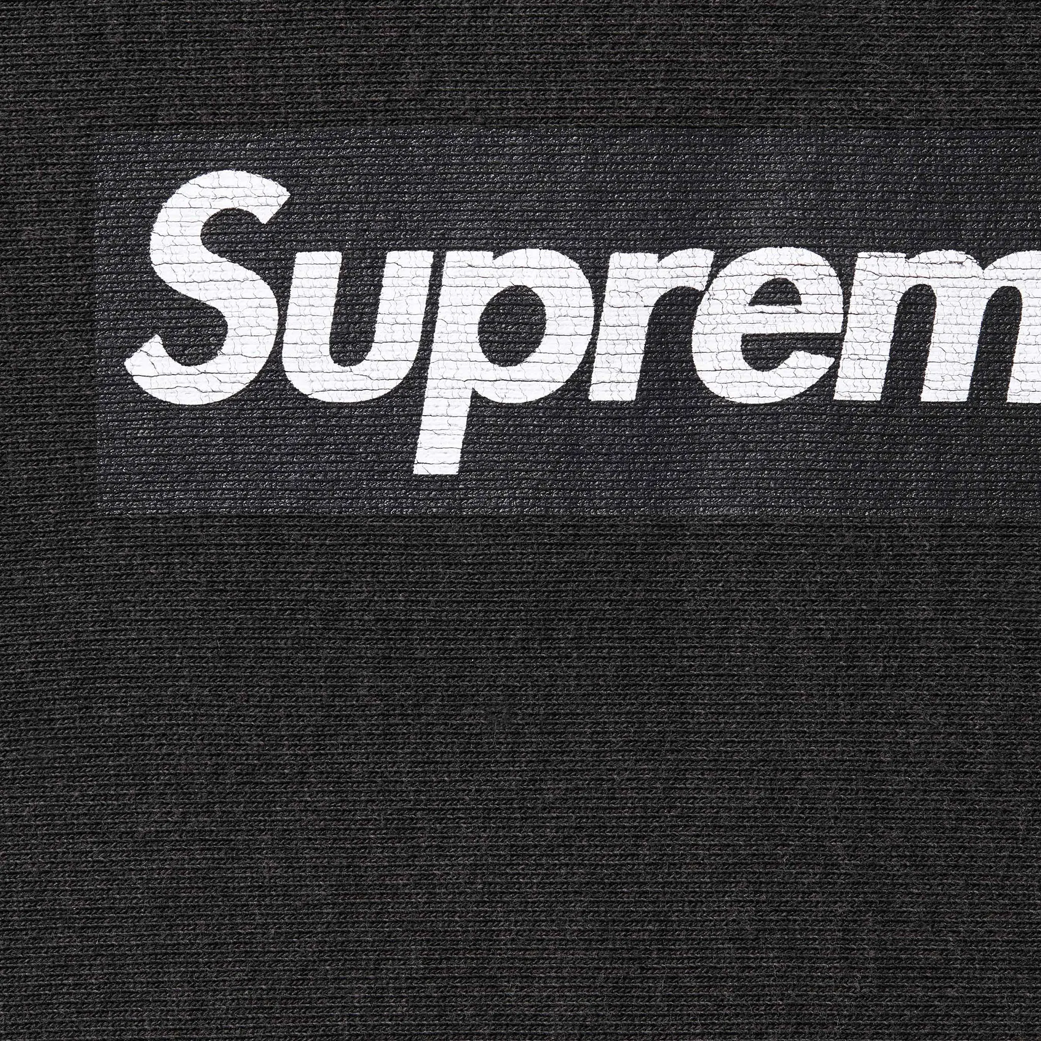 Supreme Washed Box Logo Black Crewneck Sweatshirt - Men's Streetwear Fashion for Casual Wear & Urban Style