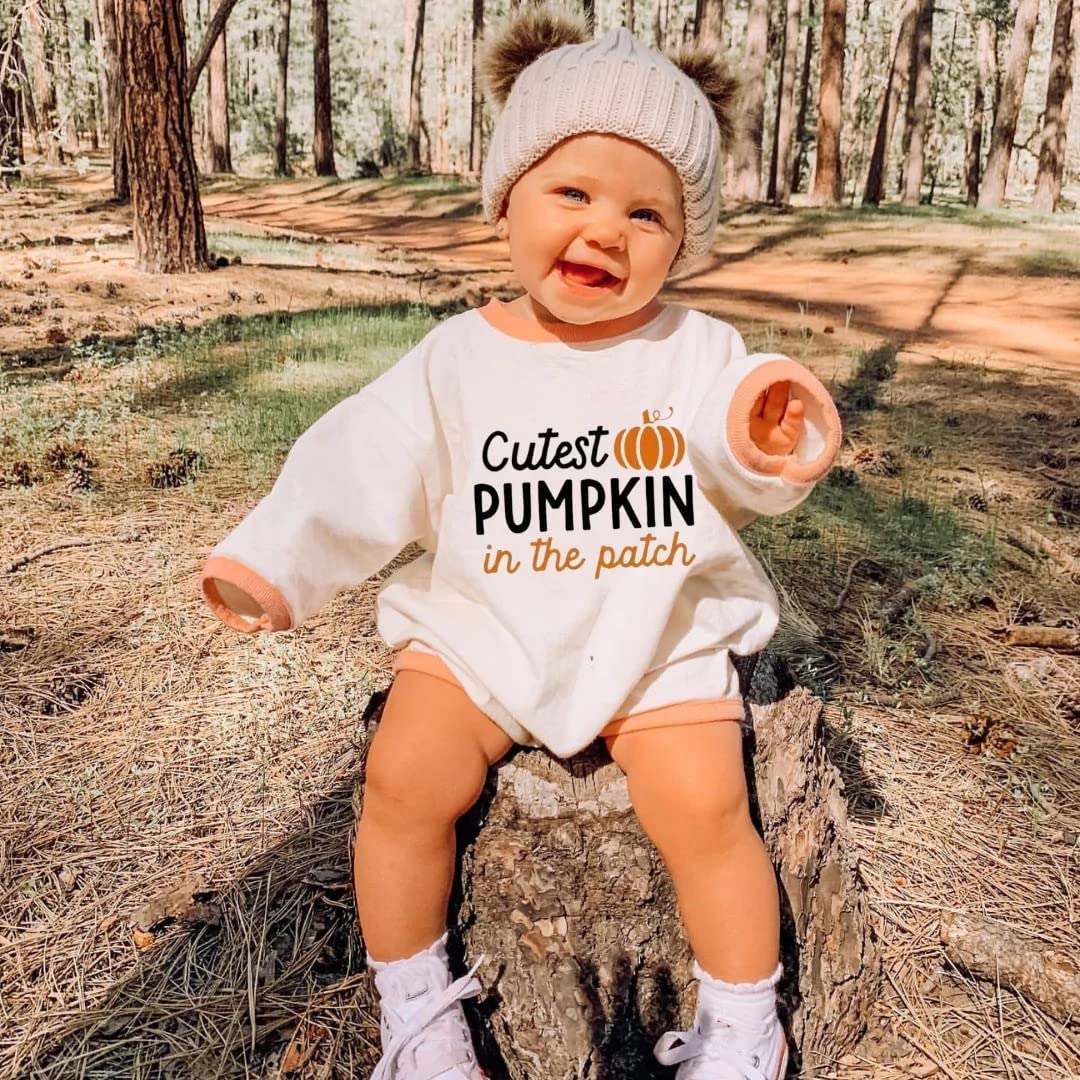 Baby Girl Romper Outfit - Long Sleeve Sweater Bodysuit Top for Newborns | Cute Spring Clothes for Infants | Perfect for Playdates, Photo Shoots & Everyday Wear