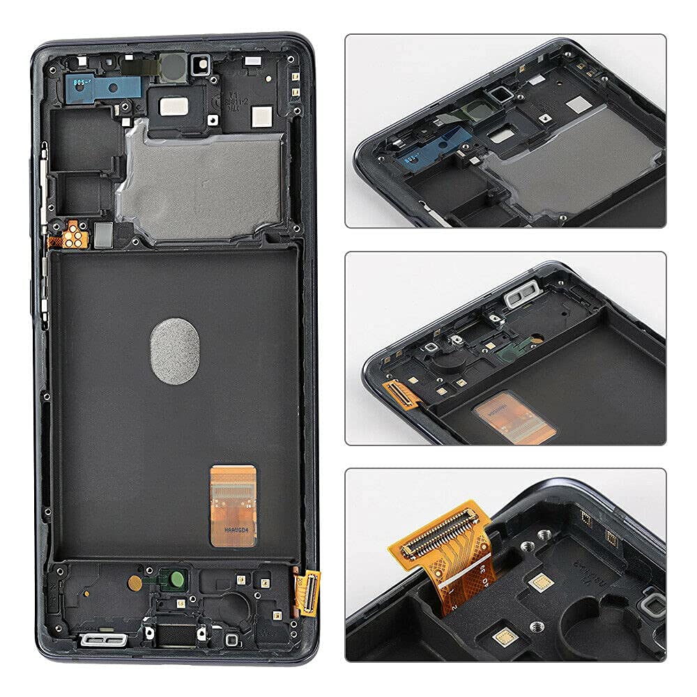 6.5 Inch OLED Display LCD Touch Screen Digitizer for Samsung Galaxy S20 FE 5G (SM-G781U1/DS/G781/G781W/G781V/G781B/DS) - Black | Replacement Screen Compatible with USA Models | Perfect for Cracked Screen Repair & DIY Phone Maintenance