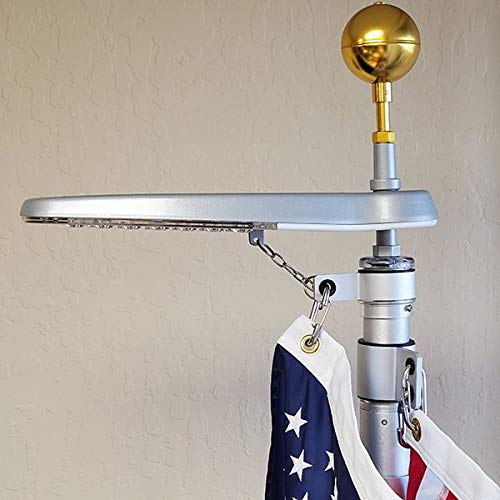 Patriotic Solar Light for Telescoping Flagpoles - Waterproof & Durable Outdoor Flag Pole Light for American Flags - Perfect for Front Yard, Garden, and Patriotic Decorations