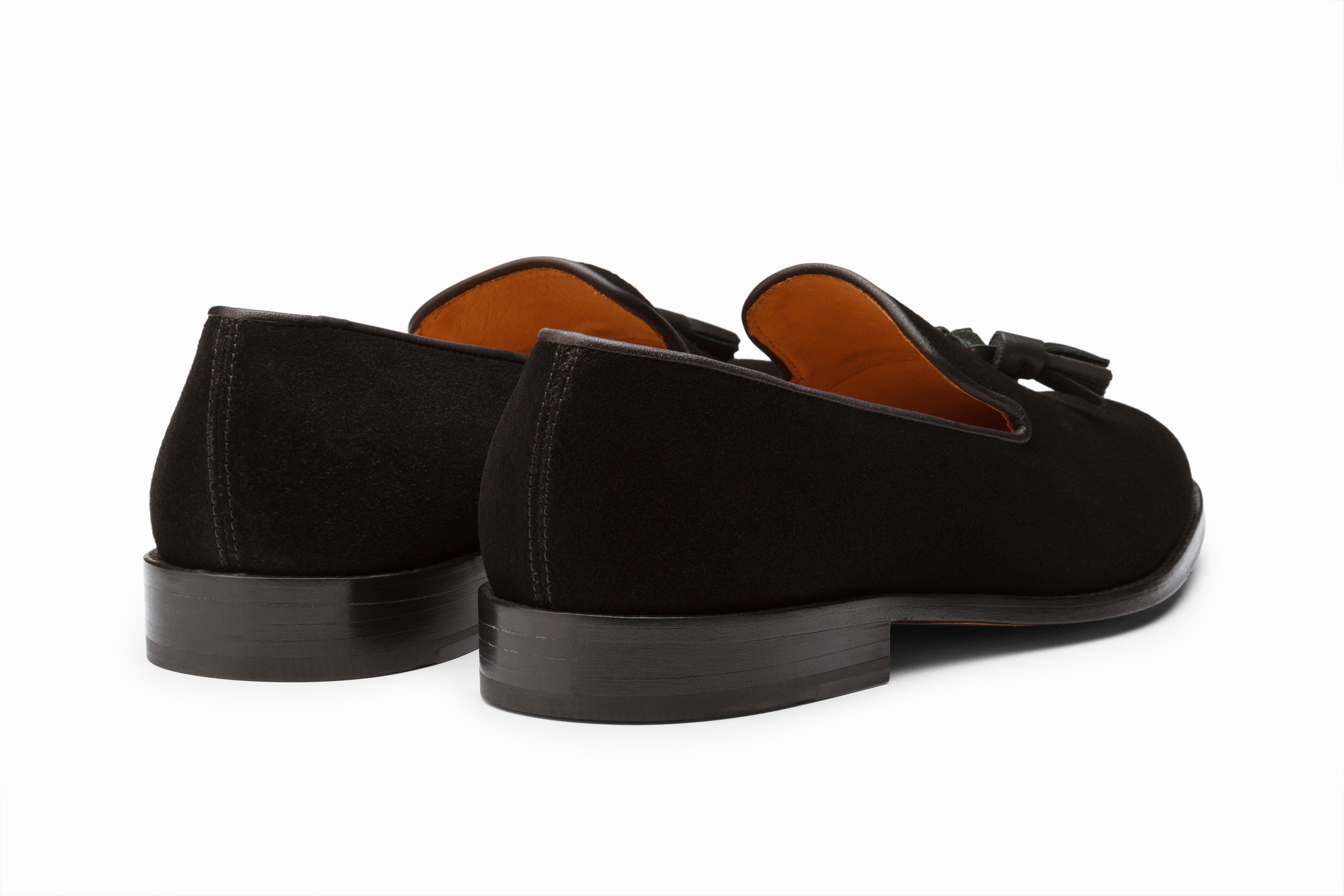 Black Suede Tassel Loafers for Women - Classic Comfortable Slip-On Dress Shoes for Office, Party & Casual Wear