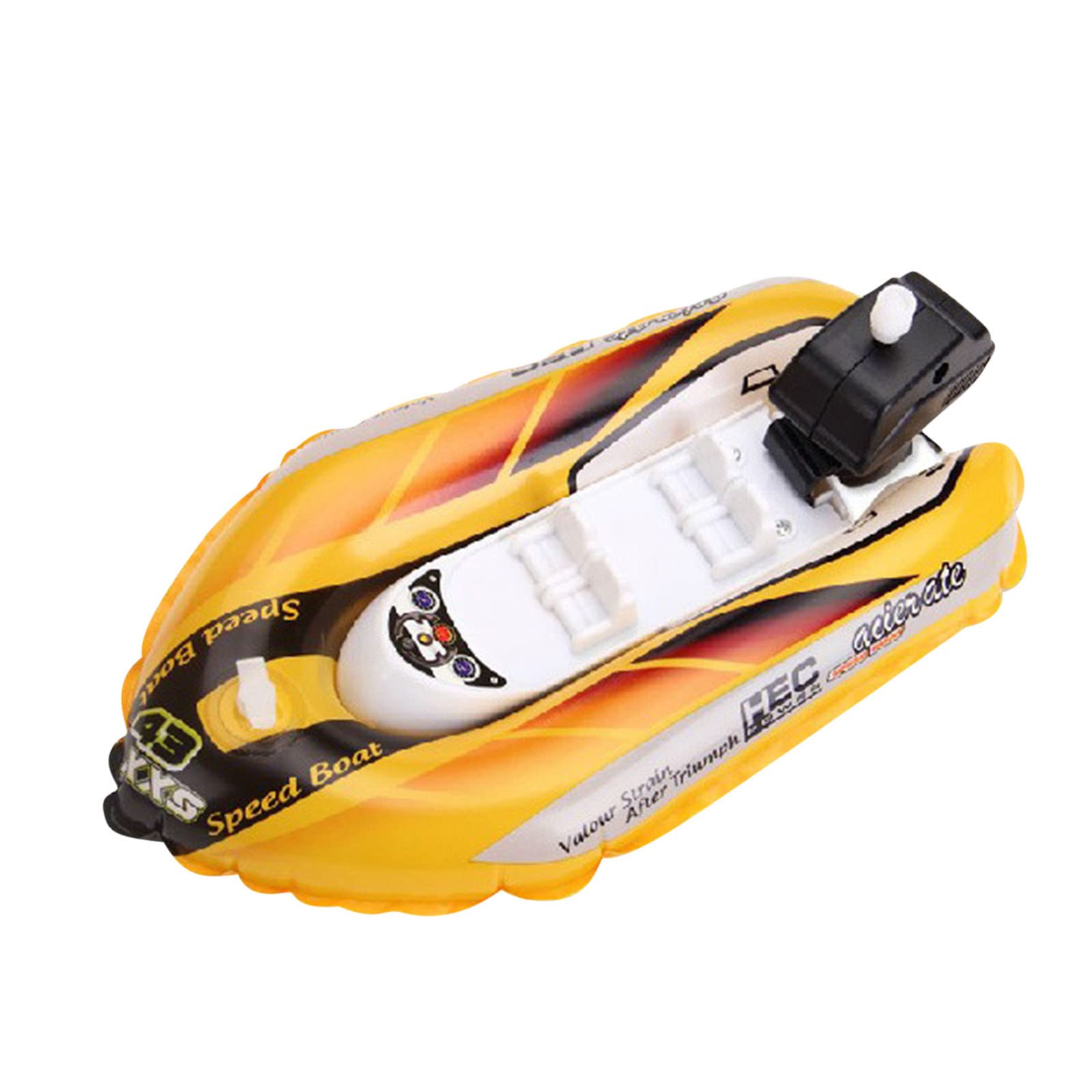 **Inflatable Yacht Ship Toys for Kids - Summer Pool & Bath Water Toys, Mini Motorboats, Clockwork Kayak with Pump - Fun Outdoor & Indoor Play (Yellow)**    *(Perfect for backyard pools, beach trips, bathtime fun, and outdoor water adventures!)*