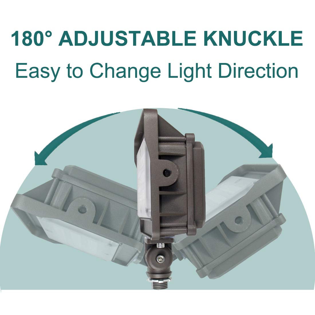 50W LED Flood Lights Outdoor Waterproof - 6500lm Brightness, 5000K Daylight White, Replaces 400W Incandescent - ETL Certified (4 Pack) for Yard, Patio, Garden, House Exterior Lighting