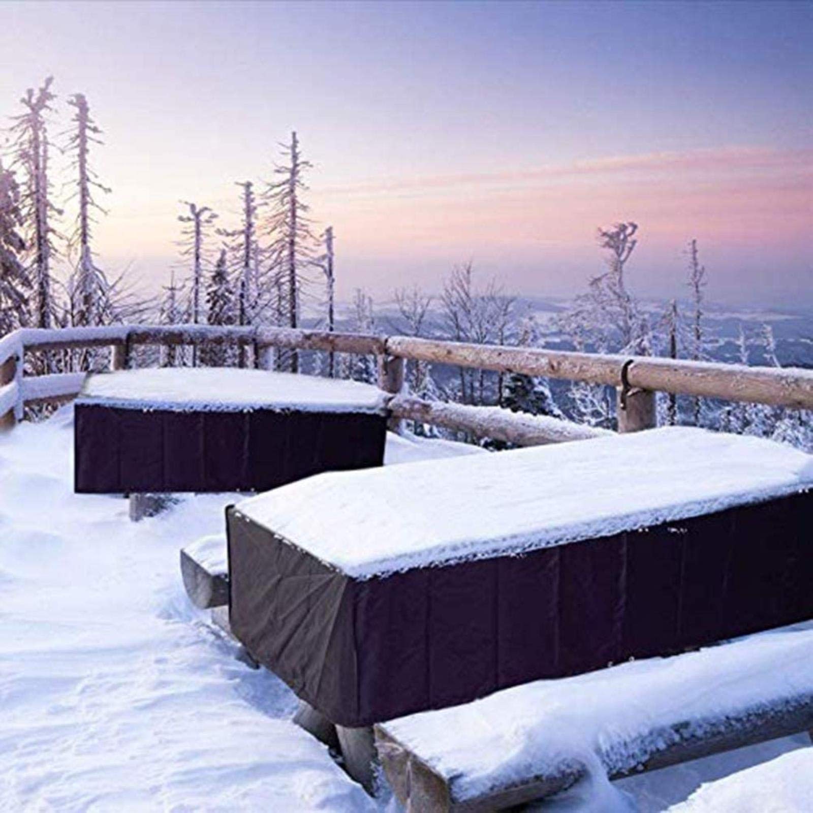 Waterproof Outdoor Patio Furniture Set Covers for Table and Chairs - 433D Oxford Fabric, Windproof & Tear-Resistant Rectangular Table Cover - Perfect for Backyard, Deck, and Garden Protection