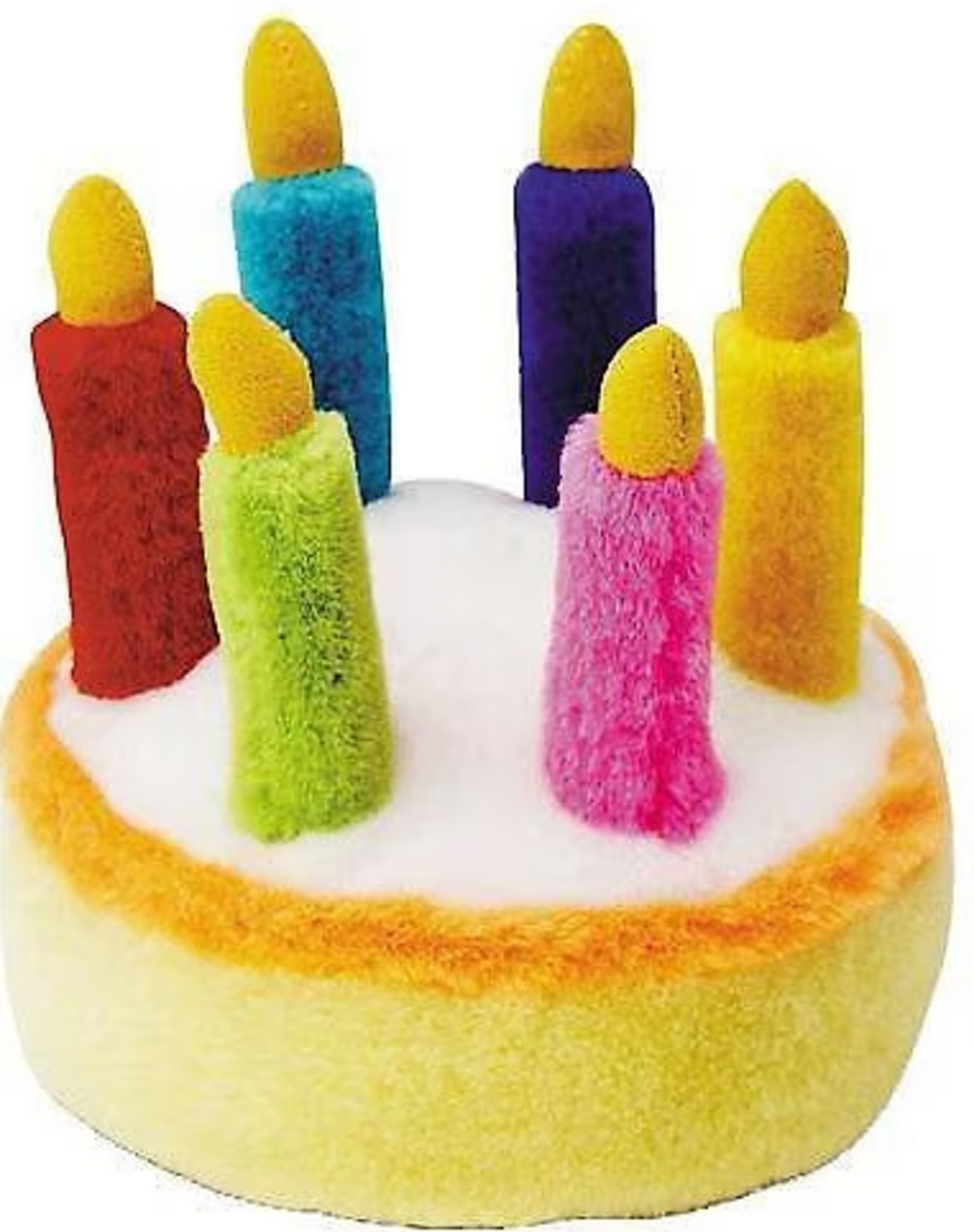 MultiPet Birthday Cake Dog Toy - Fun & Durable Plush Chew Toy for Small & Large Dogs - Perfect for Birthday Parties, Playtime & Training