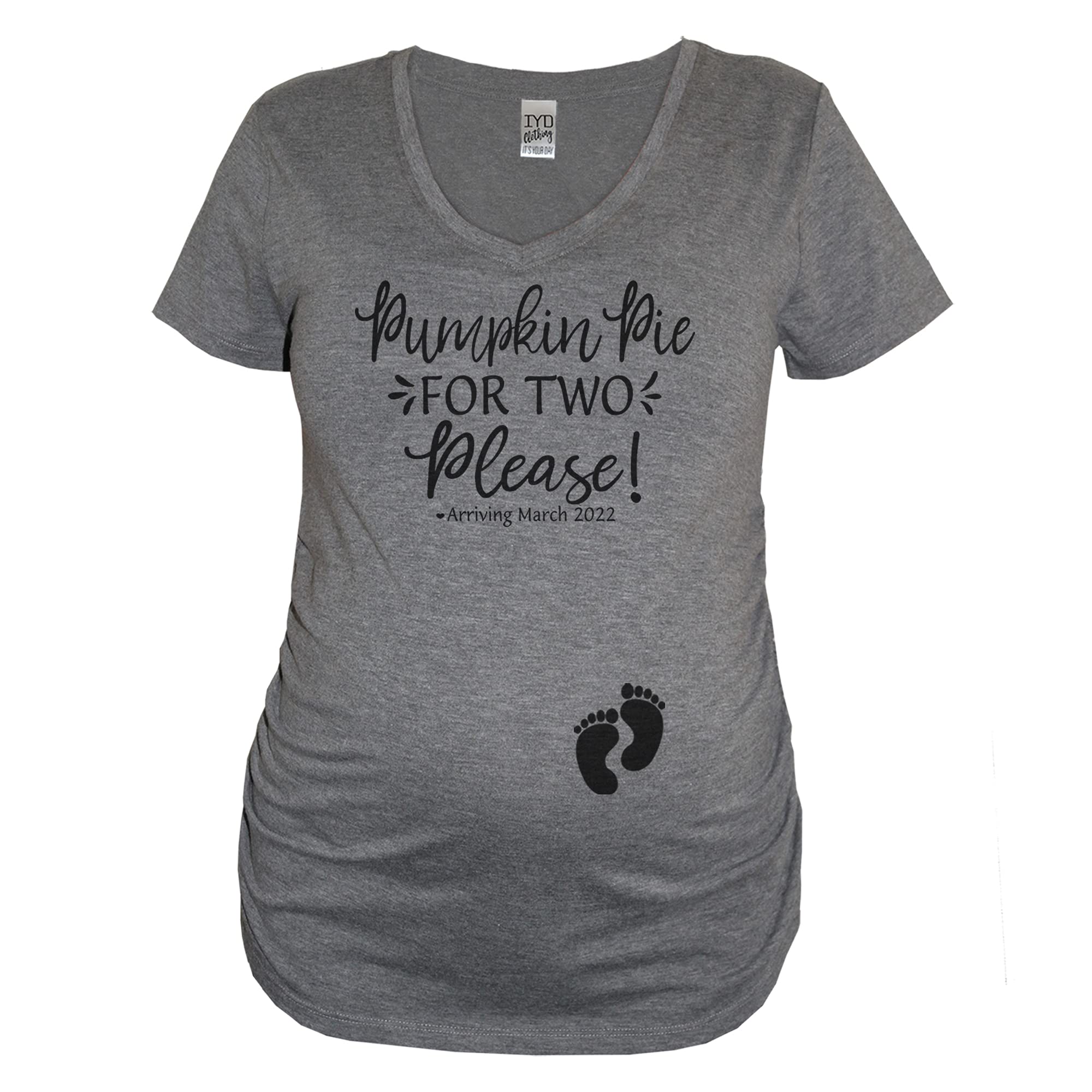Personalized Pumpkin Pie Thanksgiving Pregnancy Announcement Shirt - Cute Fall Maternity T-Shirt for Couples, Photo Shoot & Gender Reveal