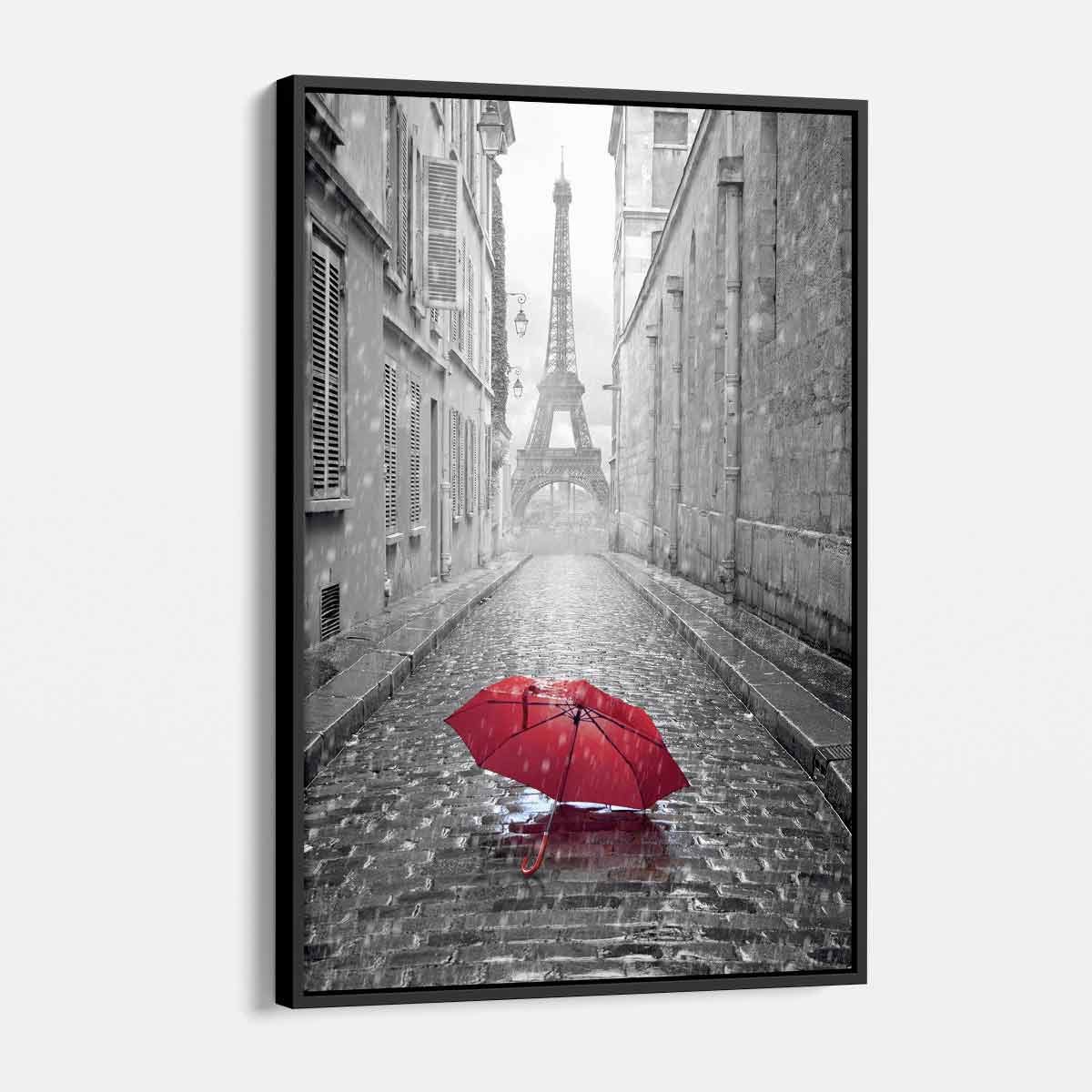 Grey Paris Wall Art Canvas Print - Vintage 1909 Cityscape Painting for Living Room, Bedroom & Office Decor