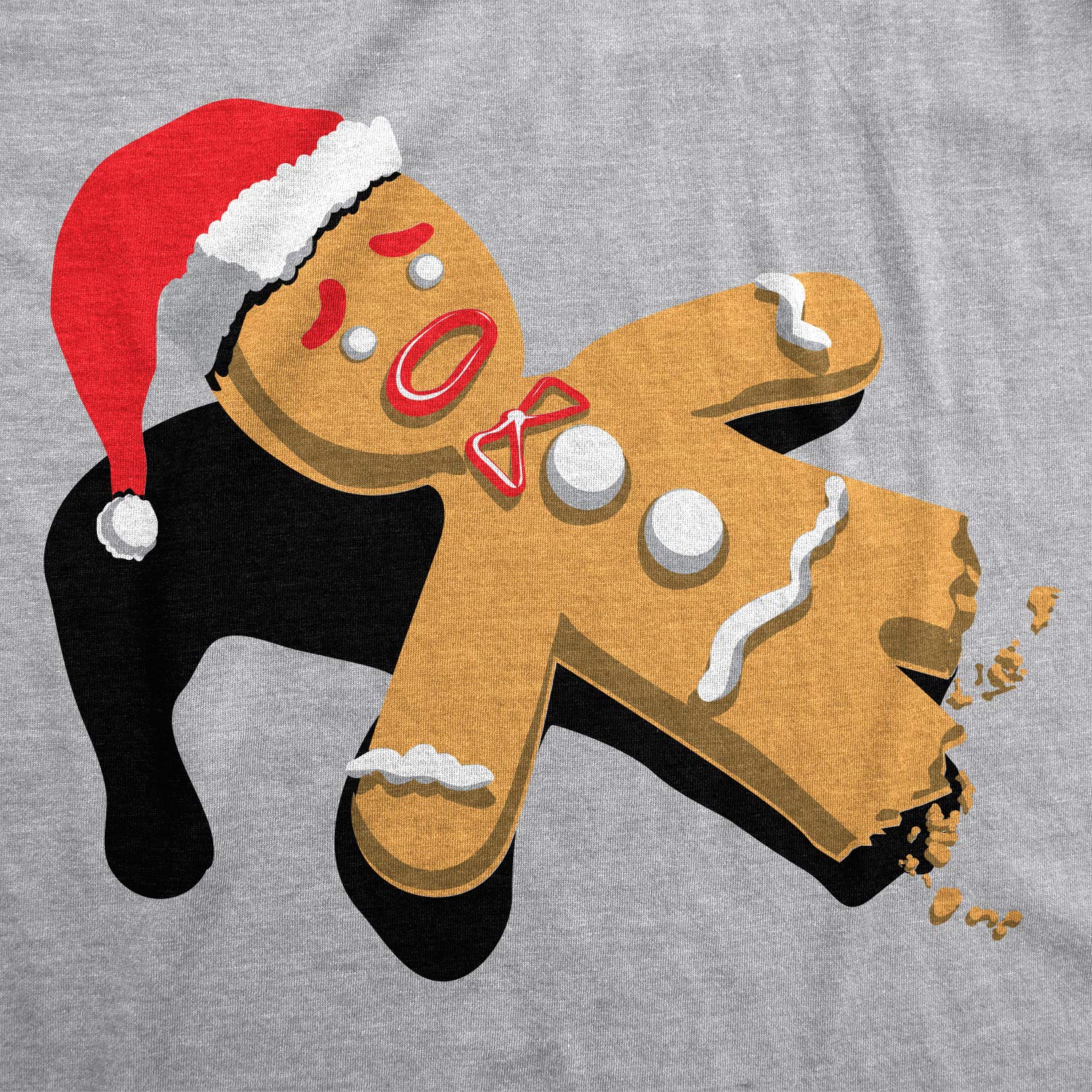 Funny Christmas Cookies T-Shirt for Women - Half-Eaten Gingerbread Design | Holiday Party Outfit & Ugly Sweater Contest