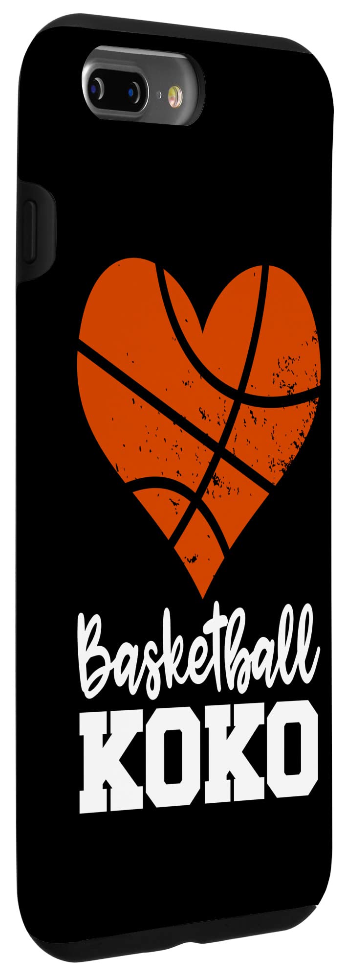 Funny Basketball Heart Grandma Koko Phone Case for iPhone 7 Plus/8 Plus - Perfect Gift for Basketball Fans & Grandma Lovers - Great for Game Days, Family Gatherings & Showcasing Your Unique Style