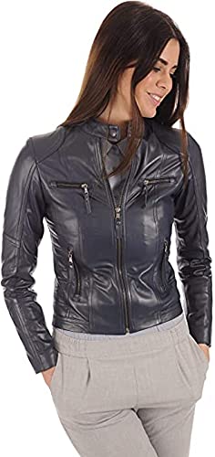 Azrah Traders Women's Genuine Leather Jacket - Winter Motorcycle Biker Bomber Jacket for Riding | Stylish & Warm Outerwear for Casual Outings & Bike Adventures
