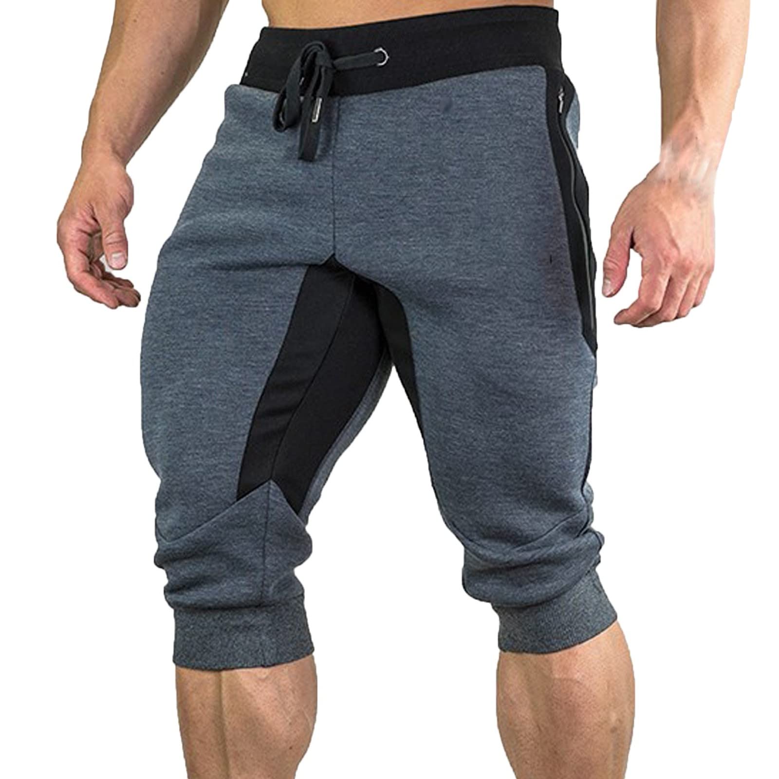 Men's Running Training Pants - Cropped Athletic Fit Outdoor Sports Shorts for Jogging, Gym & Casual Wear