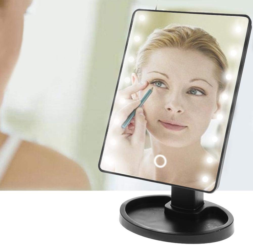 Praxon 22 LED Vanity Mirror with Touch Screen & Rotating Stand | Portable Makeup Mirror with Natural Daylight Lighting for Professional Makeup Application, Dressing Table, Home Studio & Travel Beauty Essentials