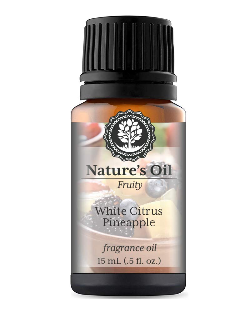 Premium White Citrus Pineapple Fragrance Oil - 15ml Bottle for Aromatherapy Diffusers, Handmade Soap, Scented Candles, Body Lotion, Home Fragrance, Linen Spray, Bath Bombs & DIY Slime - Perfect for Relaxation & Spa Days
