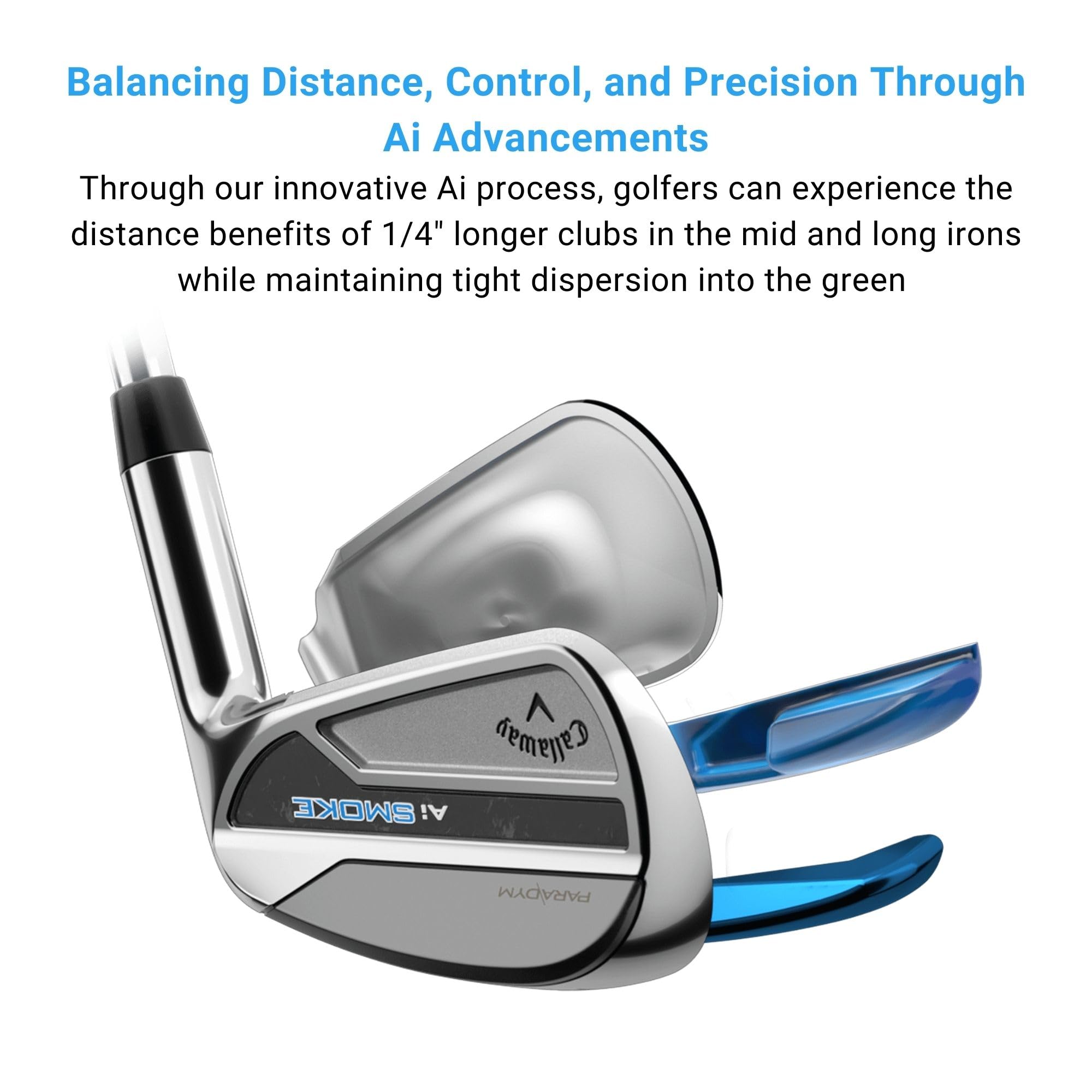 Callaway Paradym AI Smoke Golf Iron Set - Premium Forged Irons for Men & Women | Perfect for Mid-Handicap Players, Driving Range & Course Play