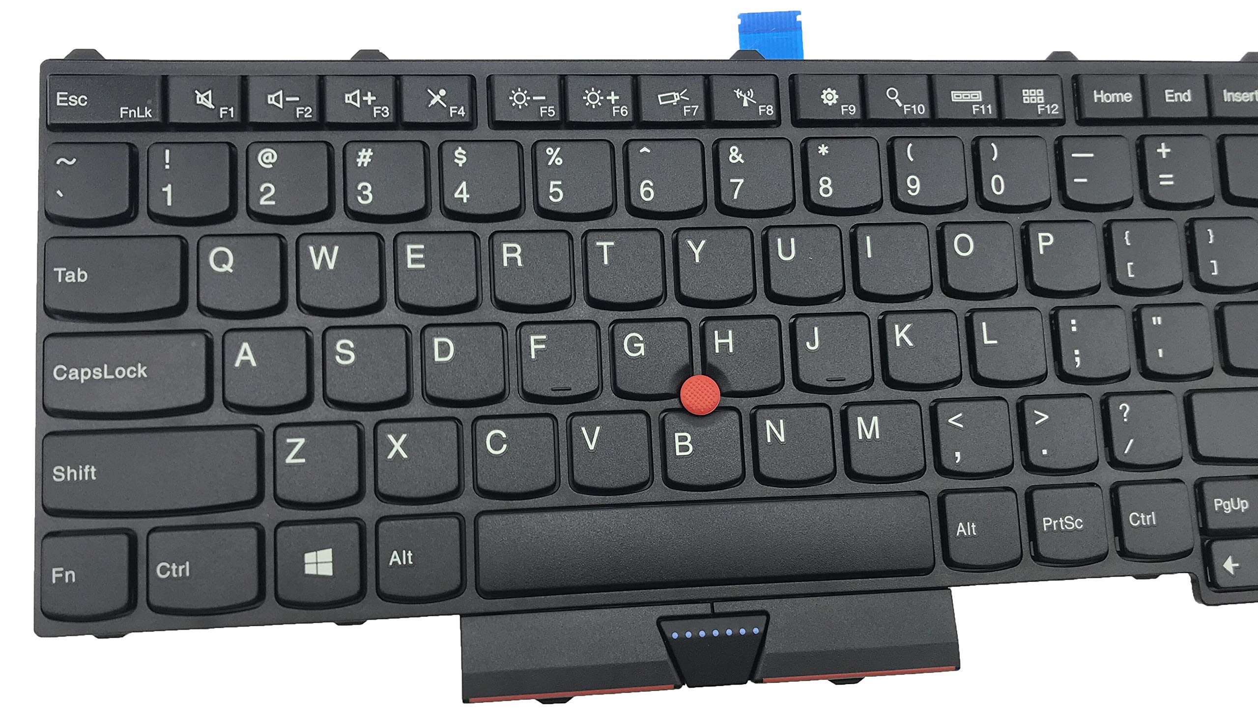 Original US Layout Notebook Keyboard for Lenovo ThinkPad P50 P51 P70 Series - Black Frame, No Backlight, with Remote Control Lever - Perfect for Office Work, Programming & Business Laptops