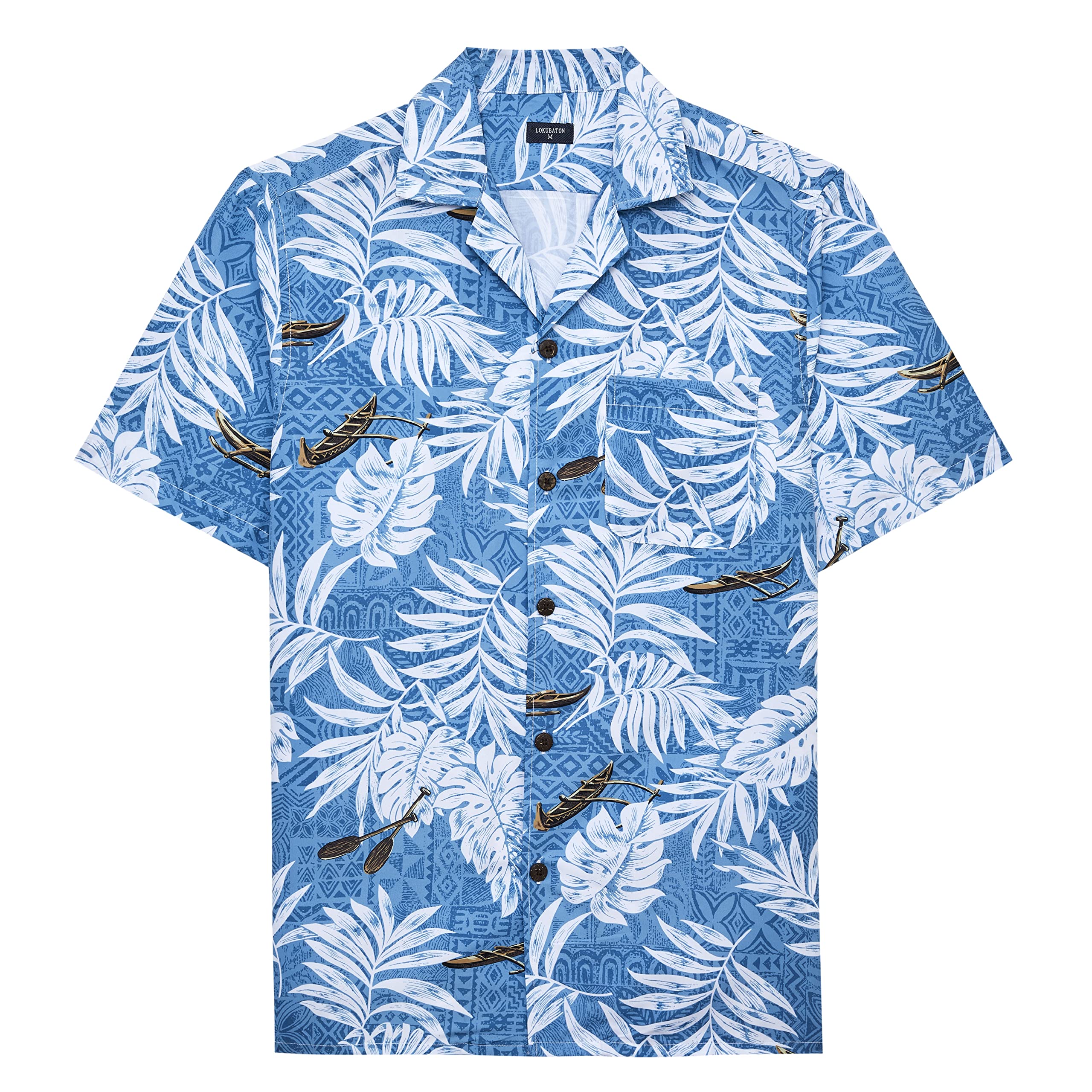 Men's Rayon Hawaiian Shirts - Breathable Short Sleeve Aloha Shirts with Front Pocket | Beach Vacation, Summer Party & Casual Wear