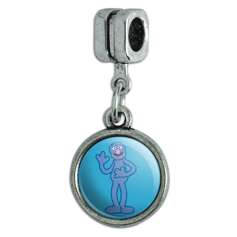 Grover Distressed Italian European Style Charm Bead Bracelet | Sesame Street Inspired Jewelry for Kids & Fans | Perfect for Gifts, Cosplay & Collectibles