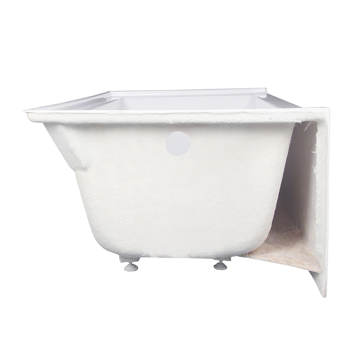 Aqua Eden VTAP603222L 60 Inch Acrylic Rectangular 3 Wall Alcove Bathtub - Left Hand Drain, Glossy White Finish - Perfect for Modern Bathrooms & Spa-Like Retreats