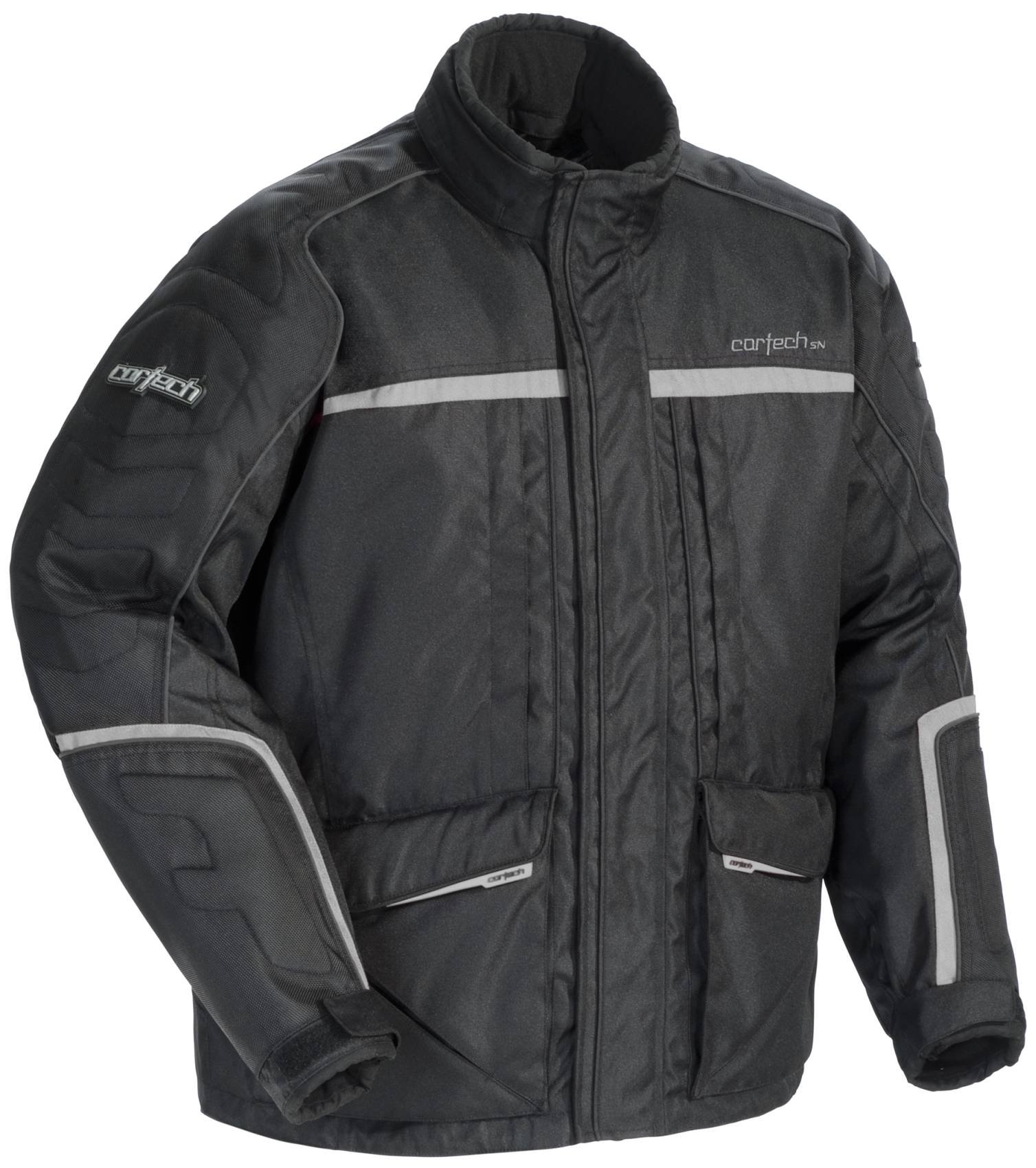 Cortech Cascade 2.1 Men's Snowboard & Snowmobile Jacket - Waterproof Winter Jacket for Skiing, Snowboarding & Outdoor Activities - Black/Black/Silver - Size Small