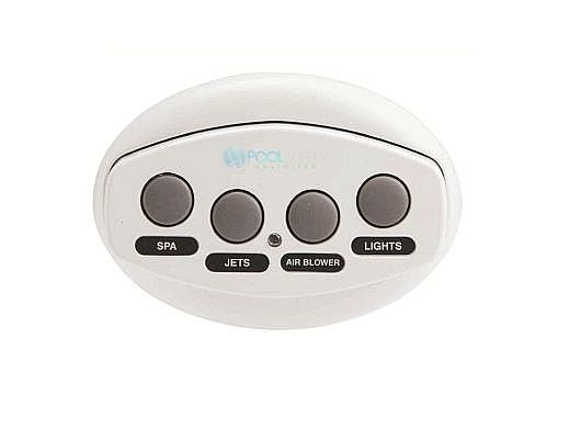 Pentair iS4 Spa Side Remote Control - 4 Button White with 150' Cable for Hot Tub & Pool Control - Perfect for Outdoor Spa Relaxation and Easy Water Temperature Adjustment