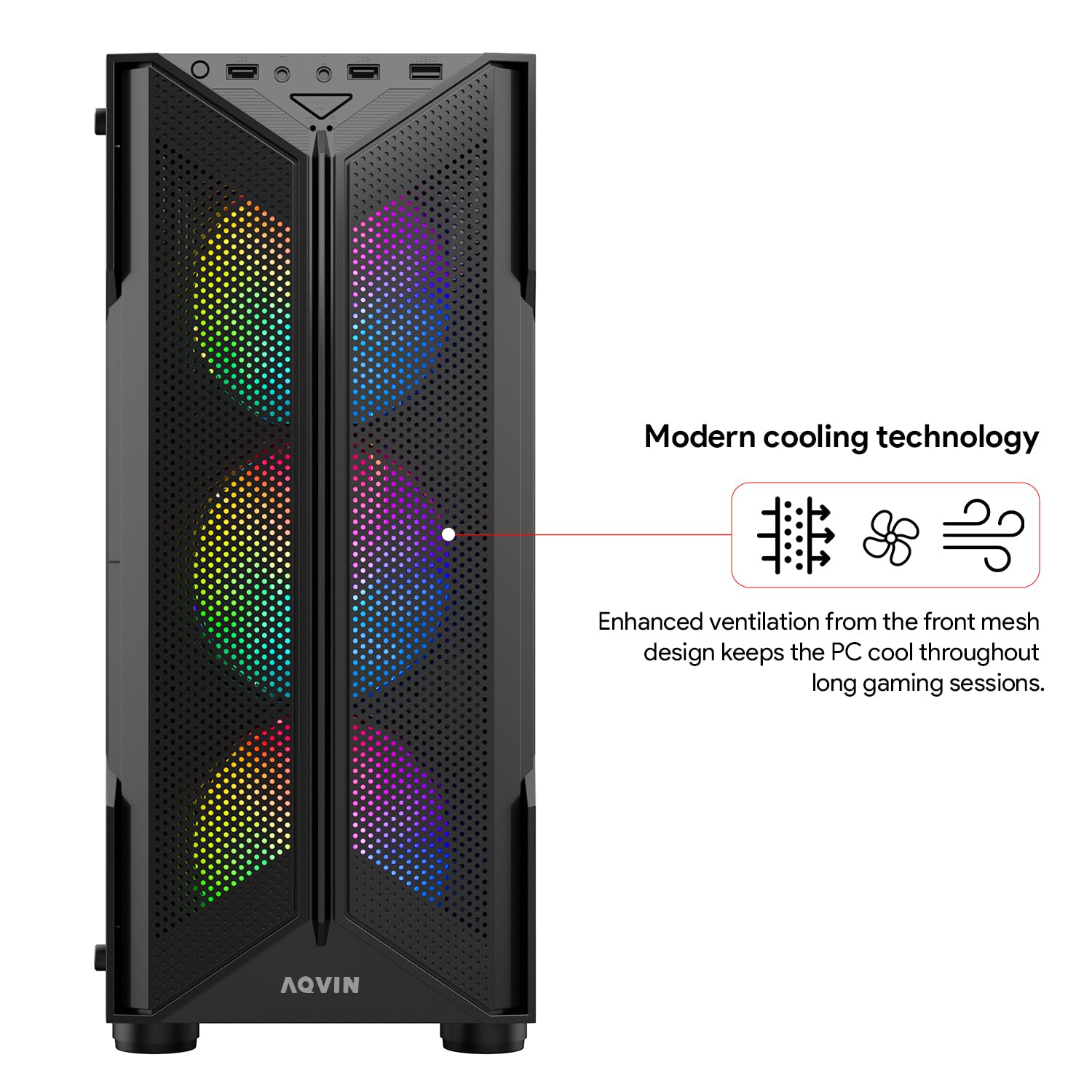 AQVIN Gaming PC - Hexa Core i7, RTX 3060 12GB, 32GB RAM, 1TB SSD for Pro Gamers
