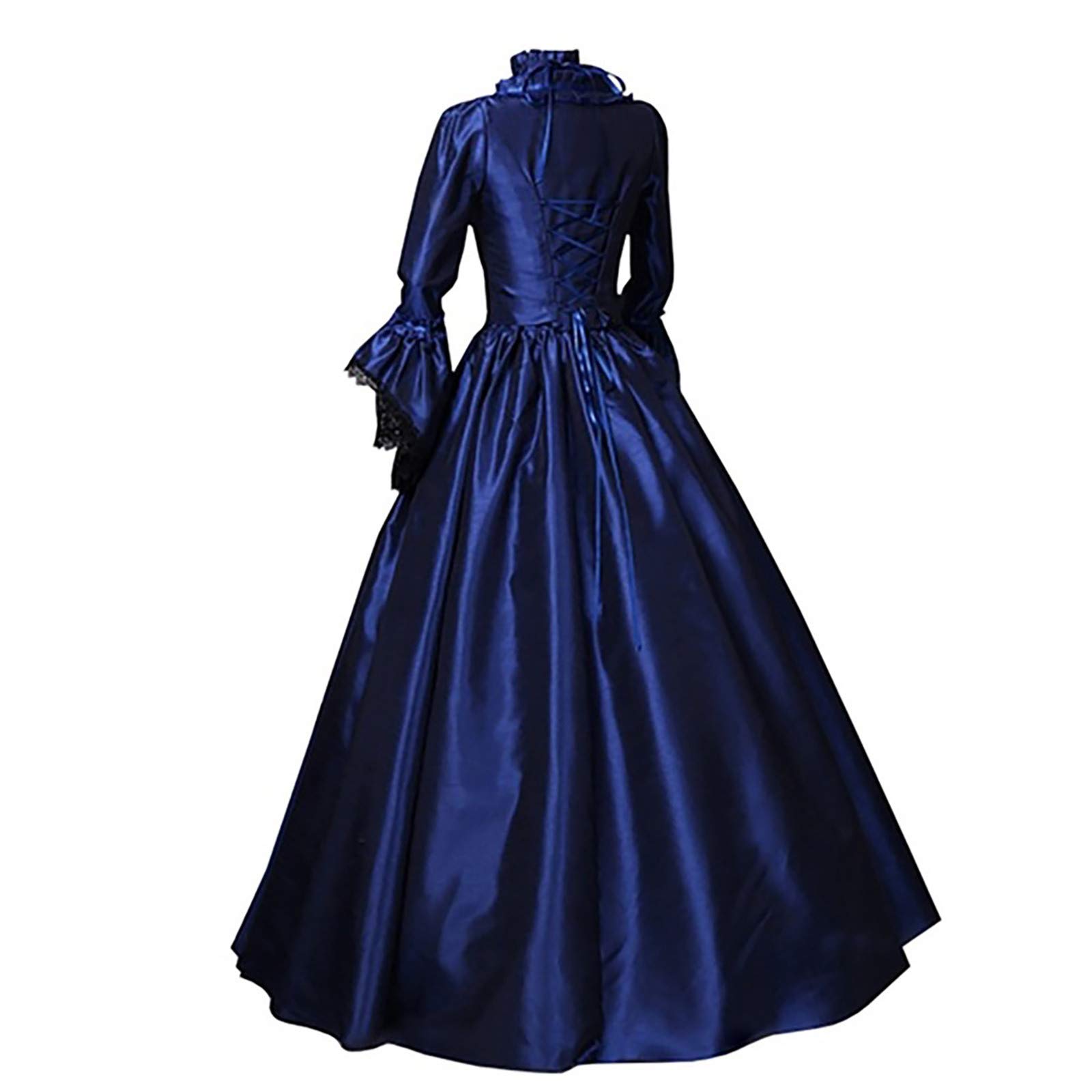 Elegant Gothic Renaissance Dresses for Women - Flared Sleeve Vintage Ball Gown with Bow Knot | Floor Length Formal Dress for Masquerade, Halloween & Medieval Themed Parties