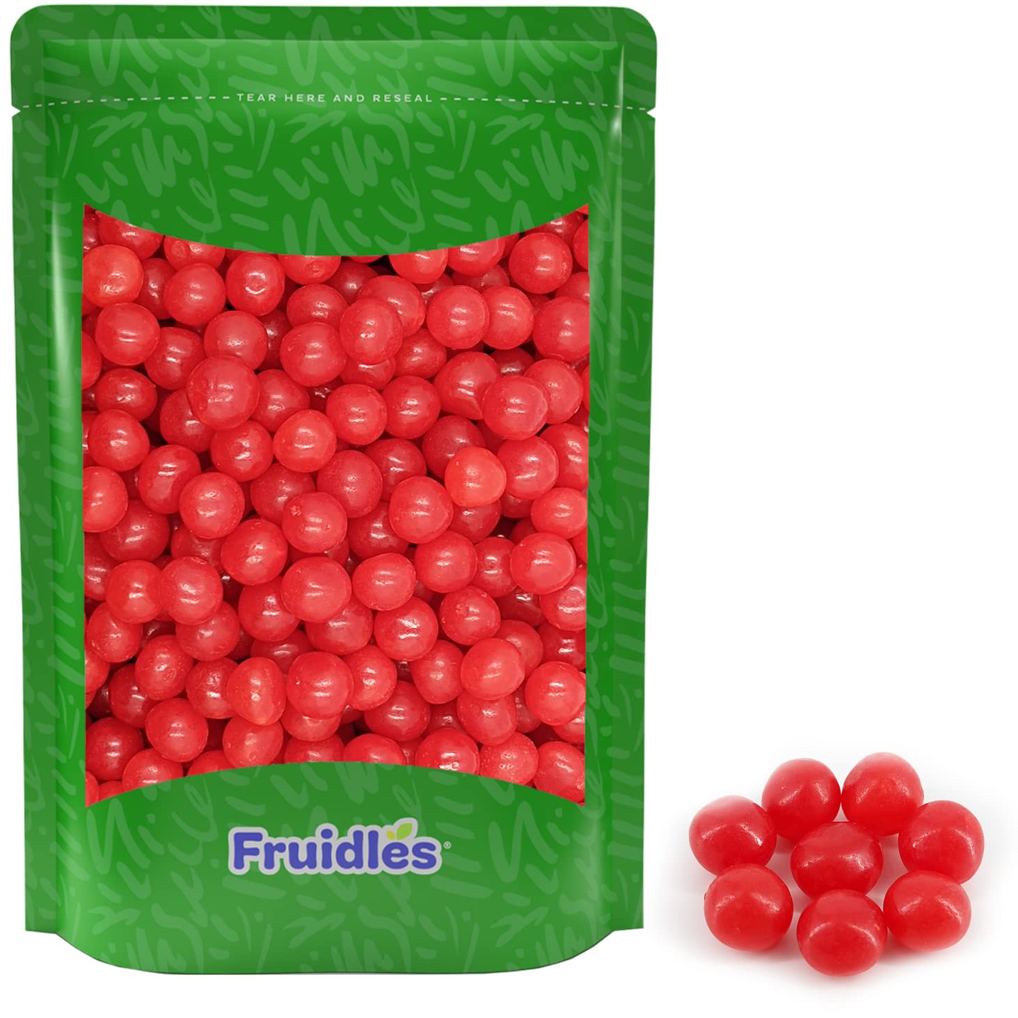 Fruidles Cherry Sour Ball Candies - 2lb Bulk Chewy Sour Cherry Candy for Parties, Halloween, Christmas & Gifts | Sweet & Tangy Treats for Kids & Adults