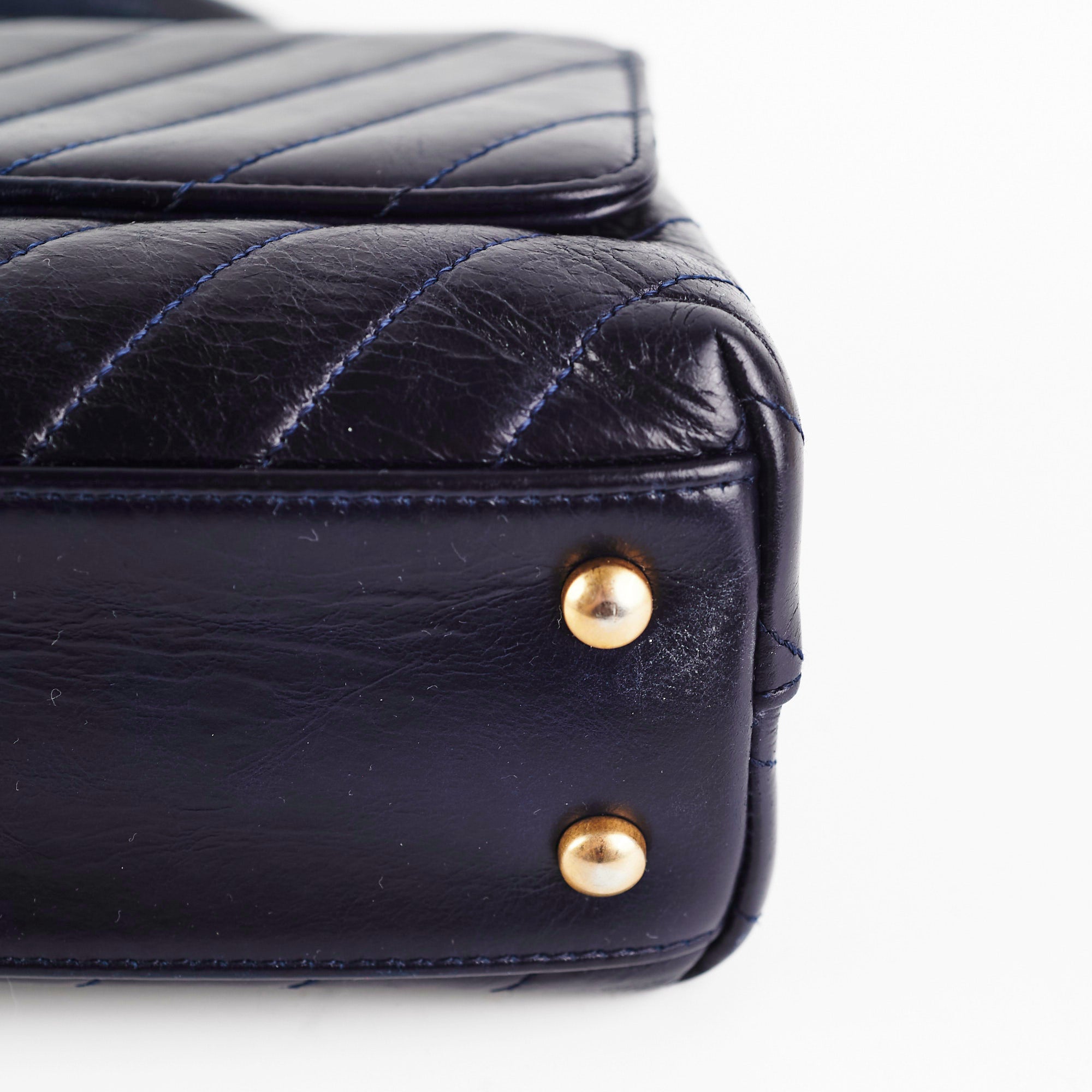 Chanel Small Coco Handle Bag in Dark Navy Blue - Luxury Crossbody Shoulder Bag for Women, Perfect for Work, Date Night & Special Occasions