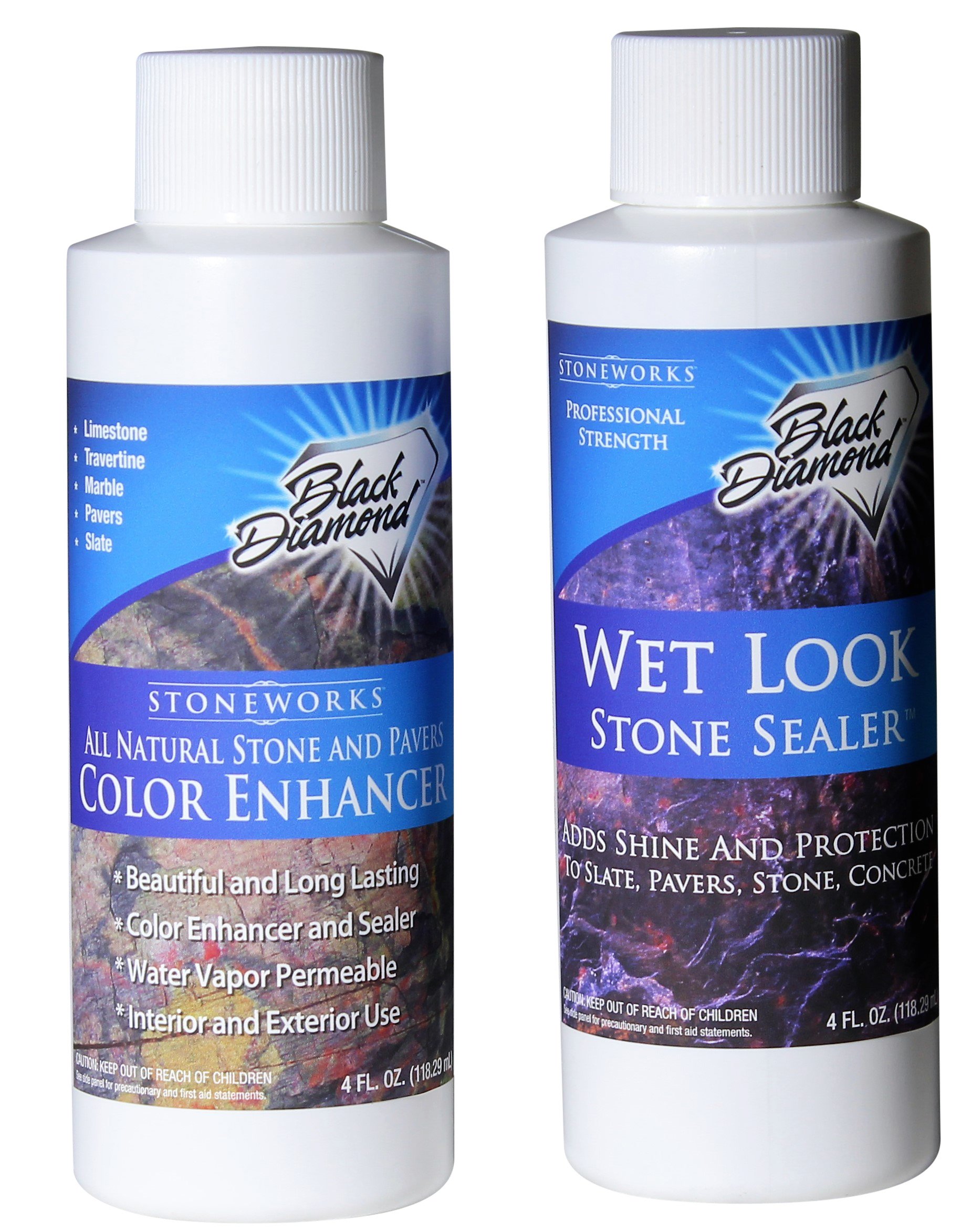 Premium Color Enhancer & Sealer for Natural Stone & Pavers - Enhances Marble, Travertine, Limestone, Granite, Slate, Concrete, Grout, Brick & Block - Ideal for Patios, Walkways & Outdoor Landscaping Surfaces