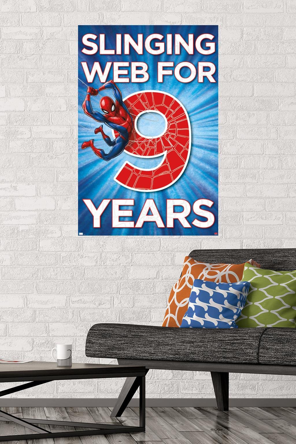 Marvel Spider-Man Happy 9th Birthday Wall Poster - 34