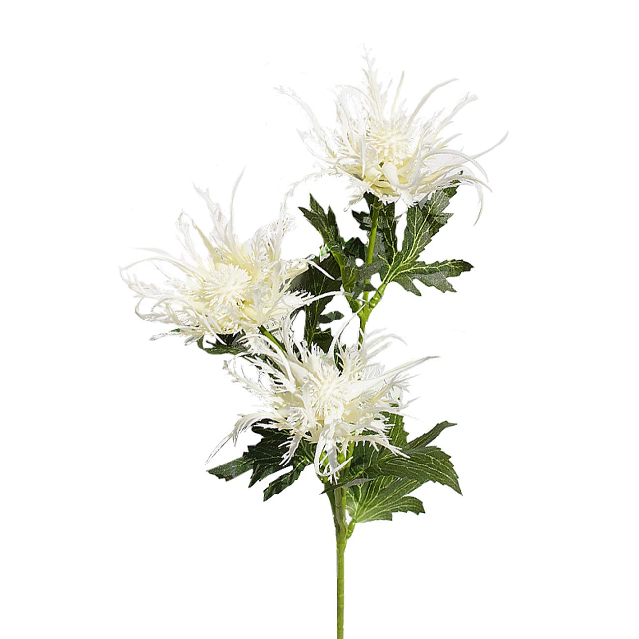 6 Sets Artificial Eryngium Foetidum Flowers - Fake Thistle Spray Sea Holly Plants for Home Wedding Party Decor (White) | Perfect for Centerpieces, Bouquets, and DIY Floral Arrangements
