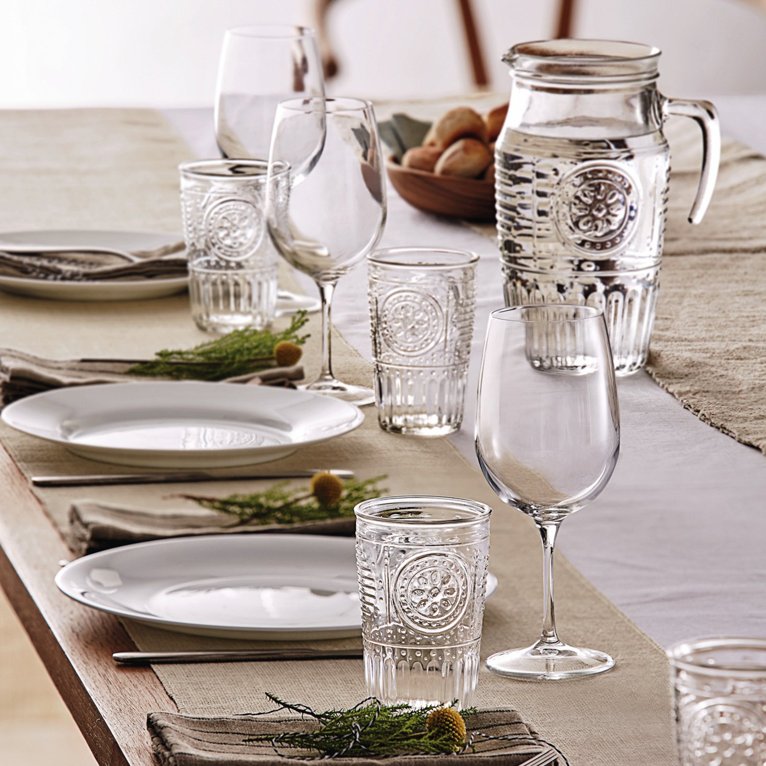 Bormioli Rocco Romantic Water Glass Set of 4 - 10.25 oz Premium Italian Glassware for Water, Juice, Soda & Beverages - Elegant Drinking Glasses for Dinner Parties, Bars, Restaurants & Home Entertaining
