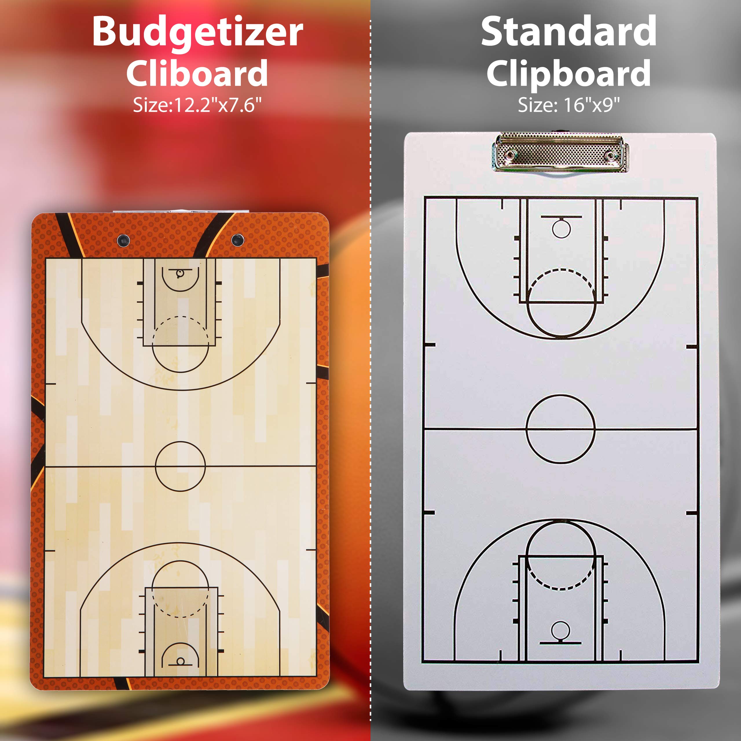 Dry Erase Coaches Clipboard with Whistle & Markers - Double Sided Whiteboard for Sports Coaching, Practice Drills & Game Strategies | Perfect for Football, Basketball & Soccer Coaches