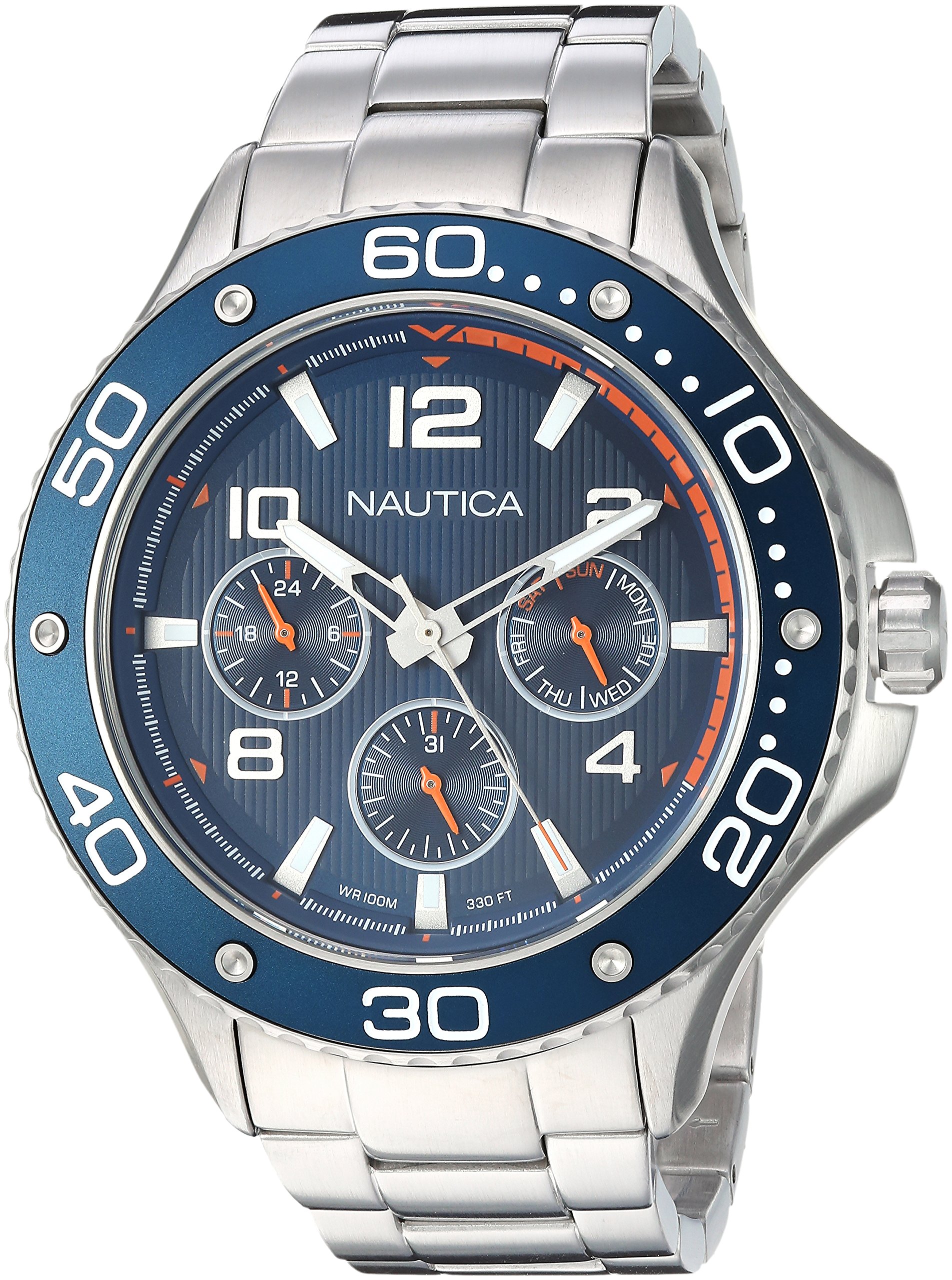 Nautica Men's Quartz Watch with Resin Strap - Waterproof, Durable & Stylish for Everyday Wear, Outdoor Activities & Casual Outfits