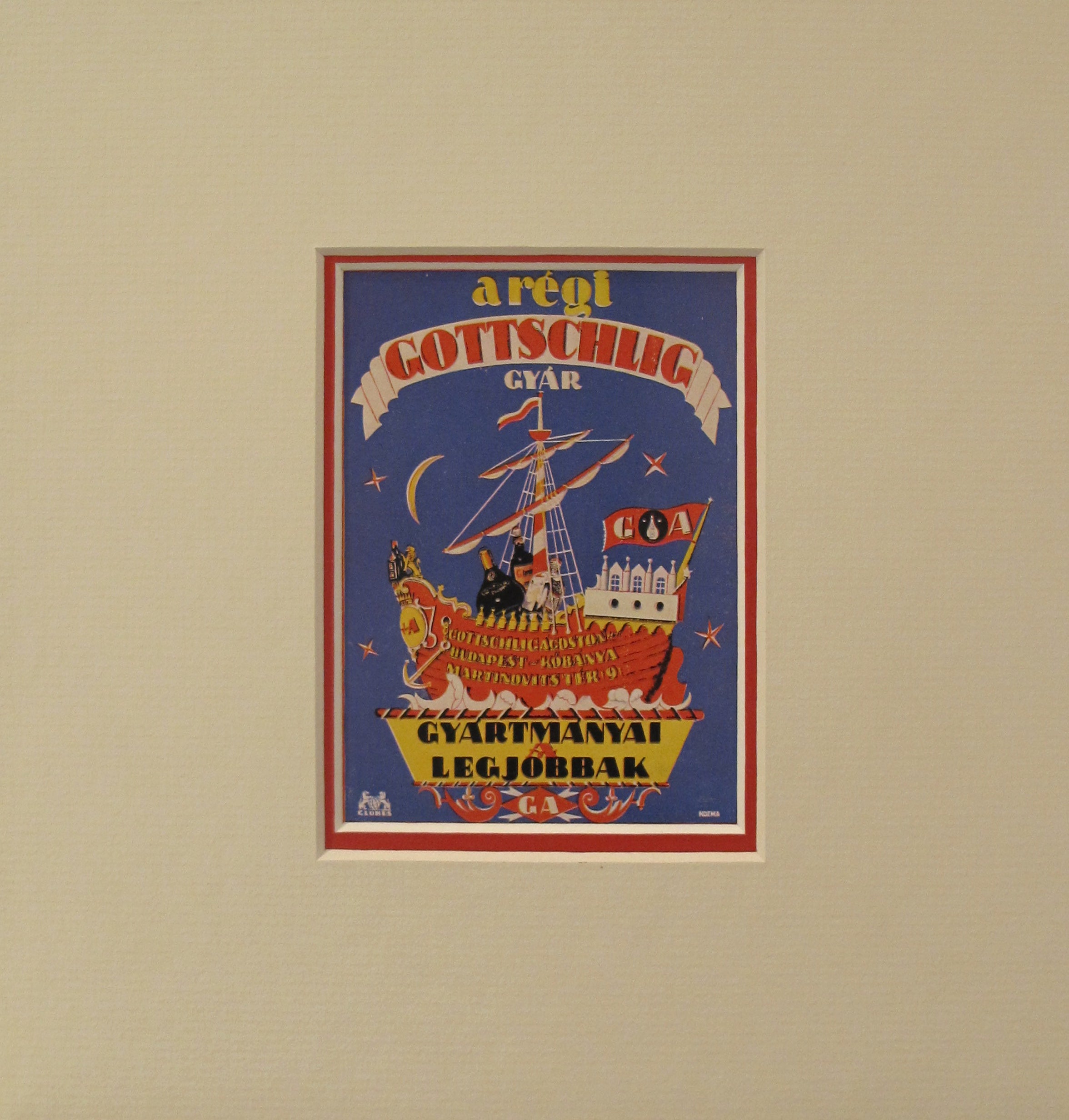 1920's Original Vintage Mini Poster - A Regi Gottschlig Gyar by Kozma - Perfect for Home Decor, Office Wall Art & Vintage Collectors