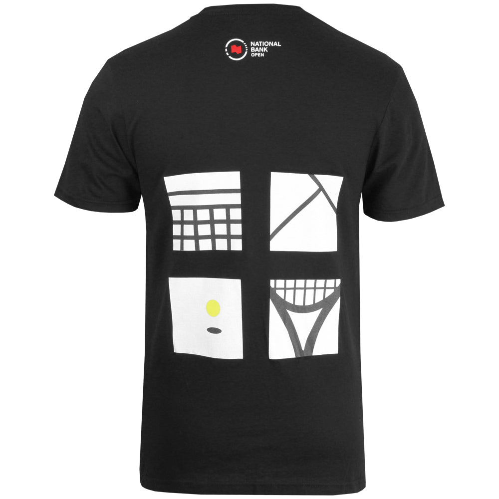 NBO Toronto Unisex 4 Square Tee - Soft Cotton Crewneck T-Shirt for Men & Women - Black - Perfect for Casual Wear, Street Style & Everyday Outfits