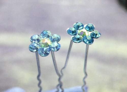 Diamond Stone Hair Pins - Crystal Bridal Hair Accessories for Wedding, Prom & Special Occasions | Elegant Swirl Design Hair Clips for Women & Girls