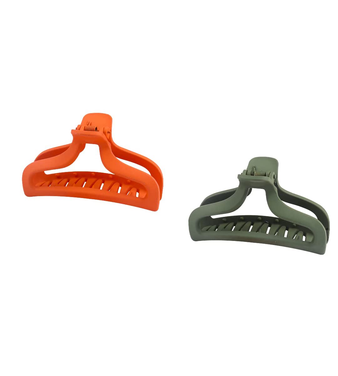 STYLEDOSE 2-Pack Matte Acrylic Hair Clips for Women & Girls - Solid Color Simple Hair Claw Barrette Hair Accessories (Multicolor) - Perfect for School, Work, and Everyday Hairstyles