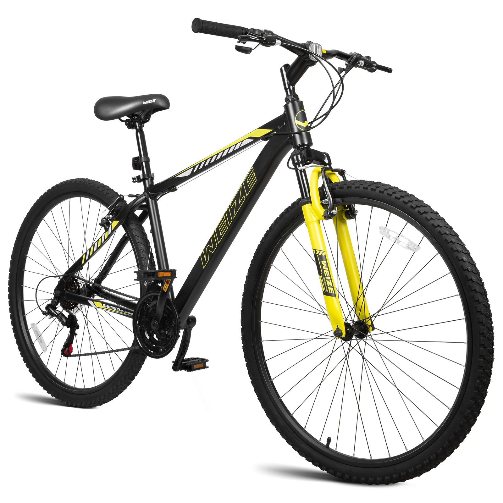 WEIZE 29 Inch Hardtail Mountain Bike for Men & Women - 21 Speed Trigger Shifter, Lightweight Aluminum Frame, Comfort Saddle & Suspension Fork - Perfect for Trail Riding, Commuting & Outdoor Adventures