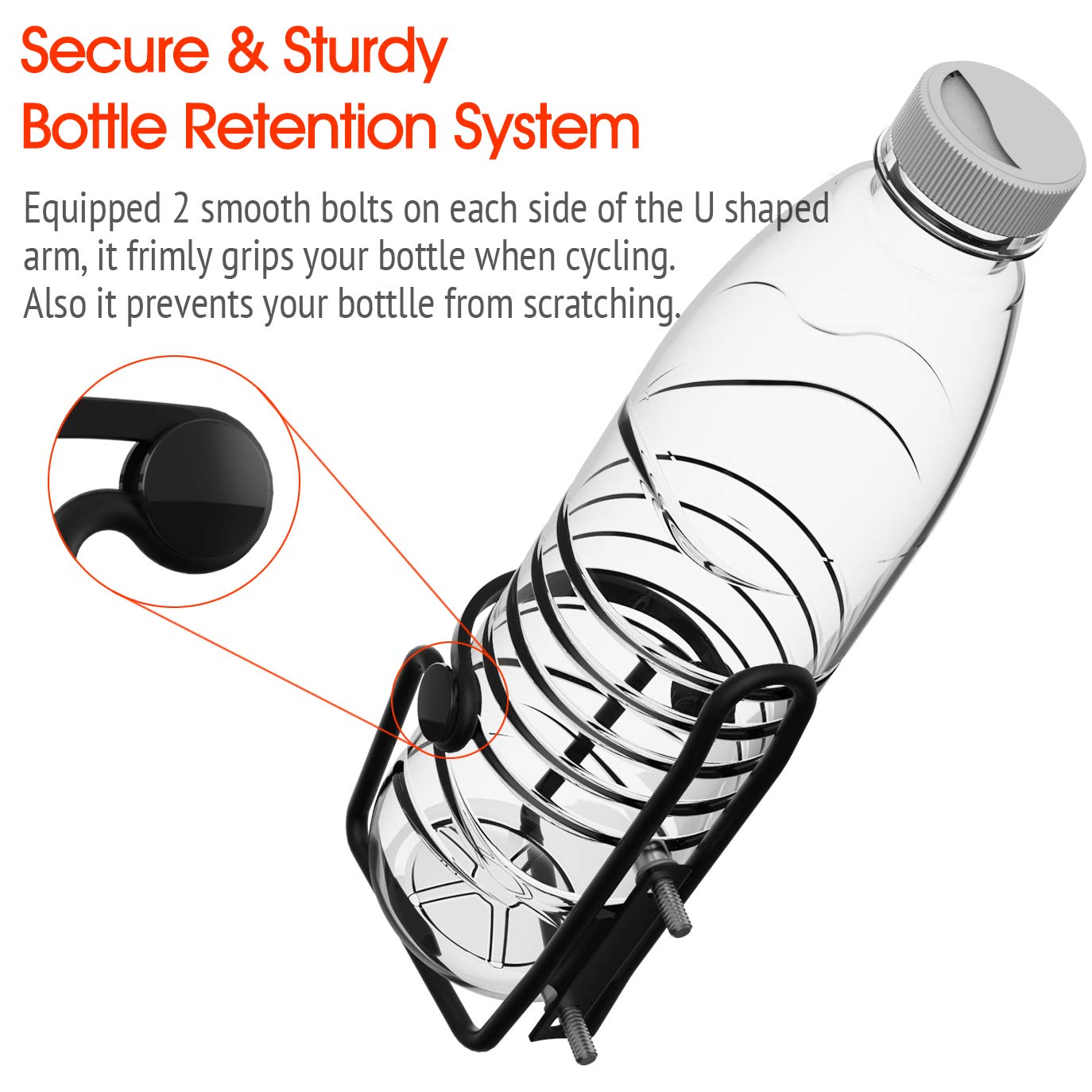Compact Brass Bike Bell & 2-Pack Water Bottle Holders - Durable Cycling Accessories for Mountain Bikes & Commuters - Perfect for Outdoor Adventures & Daily Rides