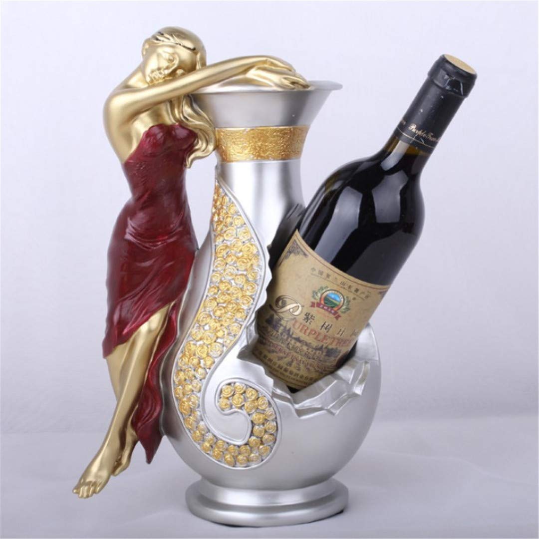 Resin Wine Rack - Egyptian Goddess Bottle Holder for Home Bar Decor | Unique Wine Stand Accessory & Gift Idea for Wine Lovers | Perfect for Kitchen Counter, Dining Room, or Party Decor